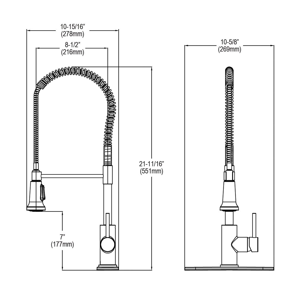 chrome kitchen faucet