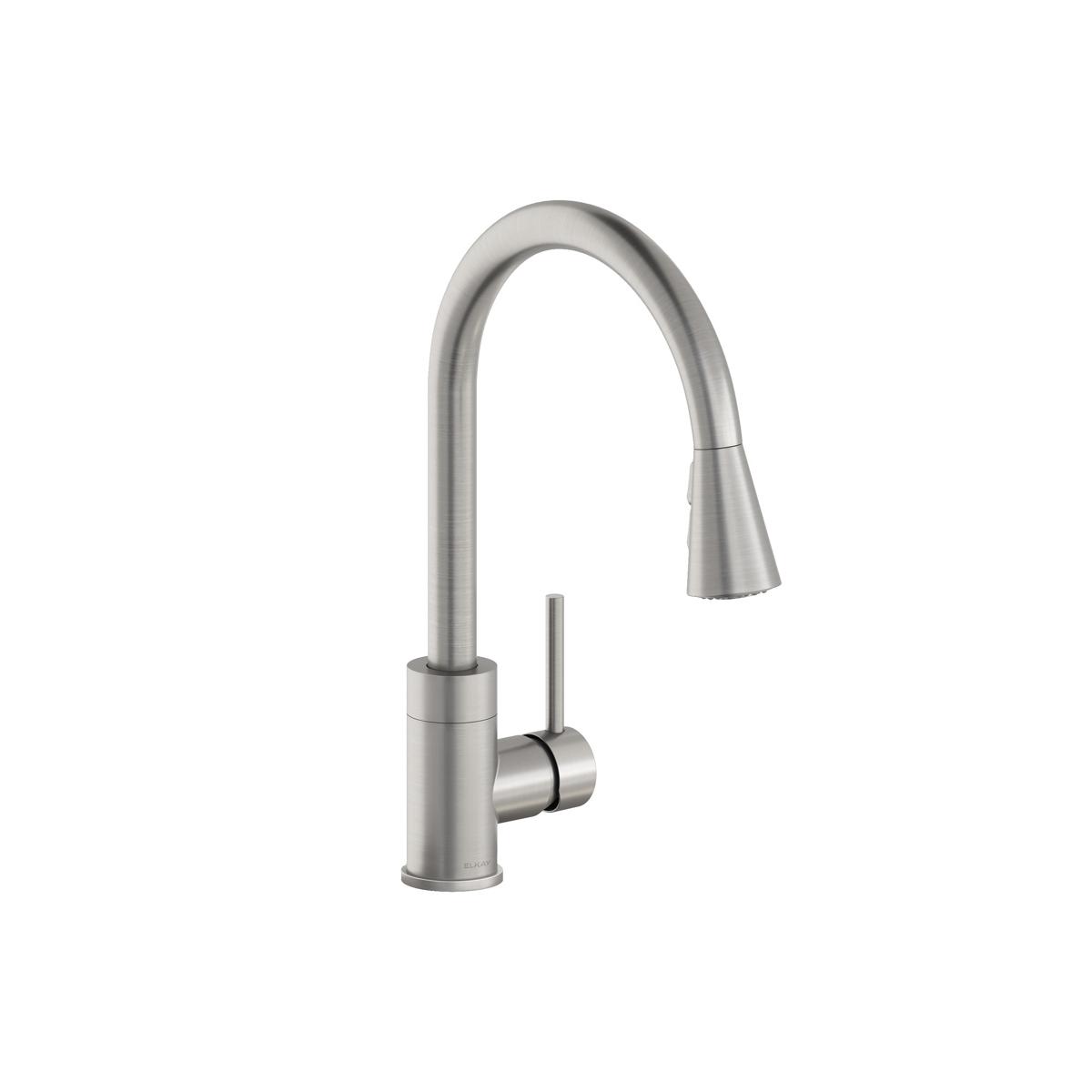 Elkay Avado Single Hole Kitchen Faucet with Pull-down Spray and Forward Only Lever Handle