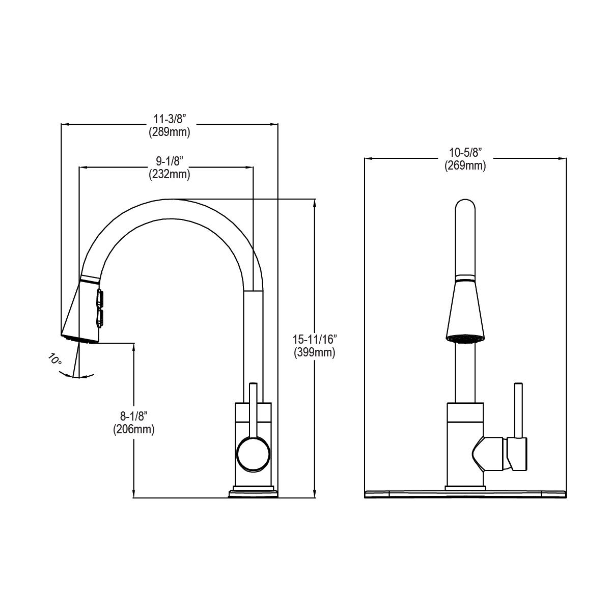 chrome kitchen faucet