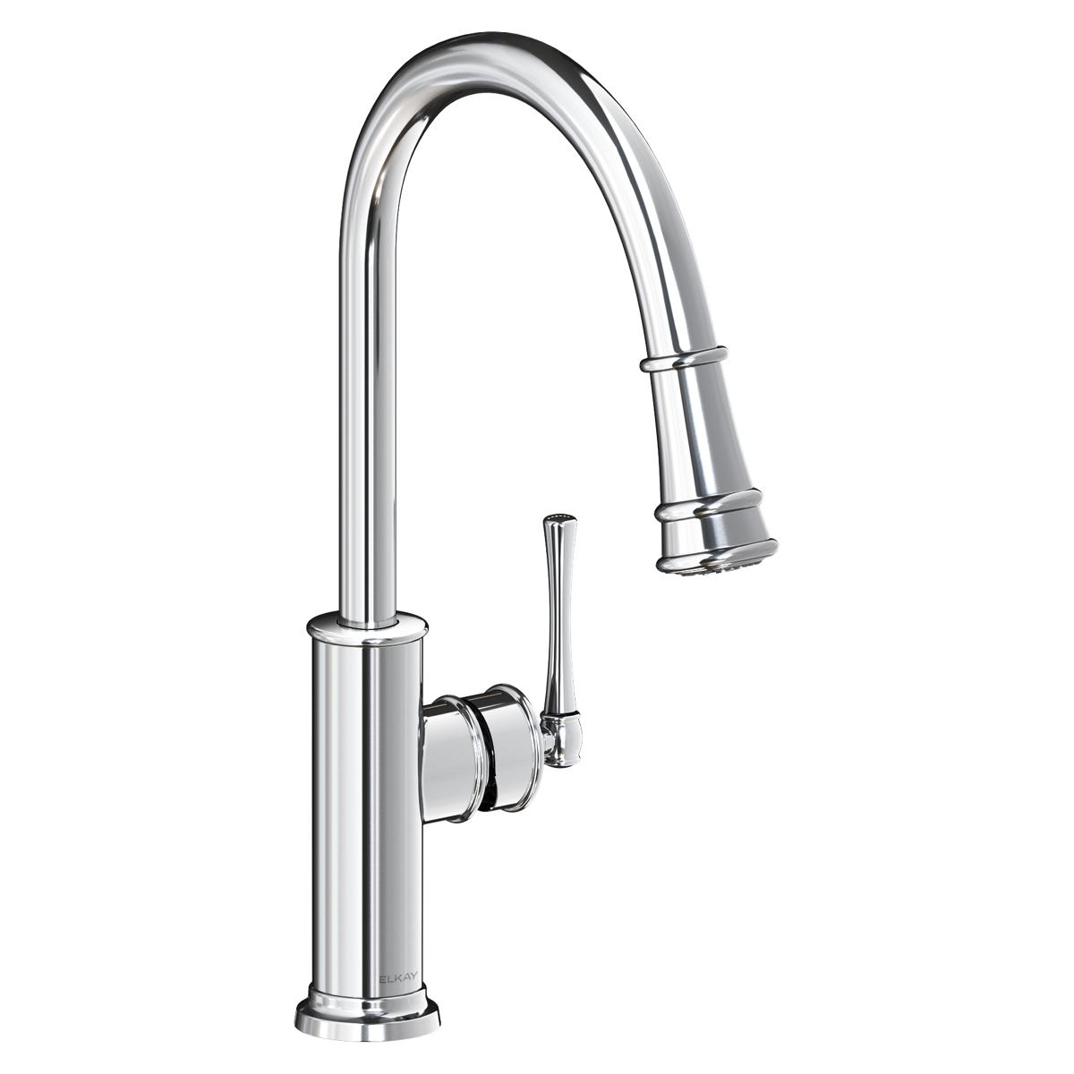 chrome kitchen faucet