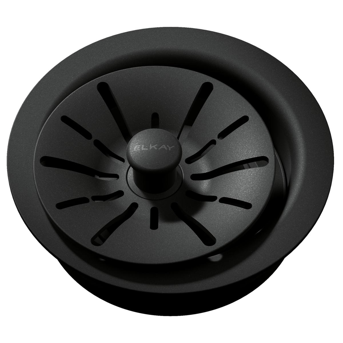 Elkay Quartz Perfect Drain 3-1/2" Polymer Disposer Flange with Removable Basket Strainer and Rubber Stopper