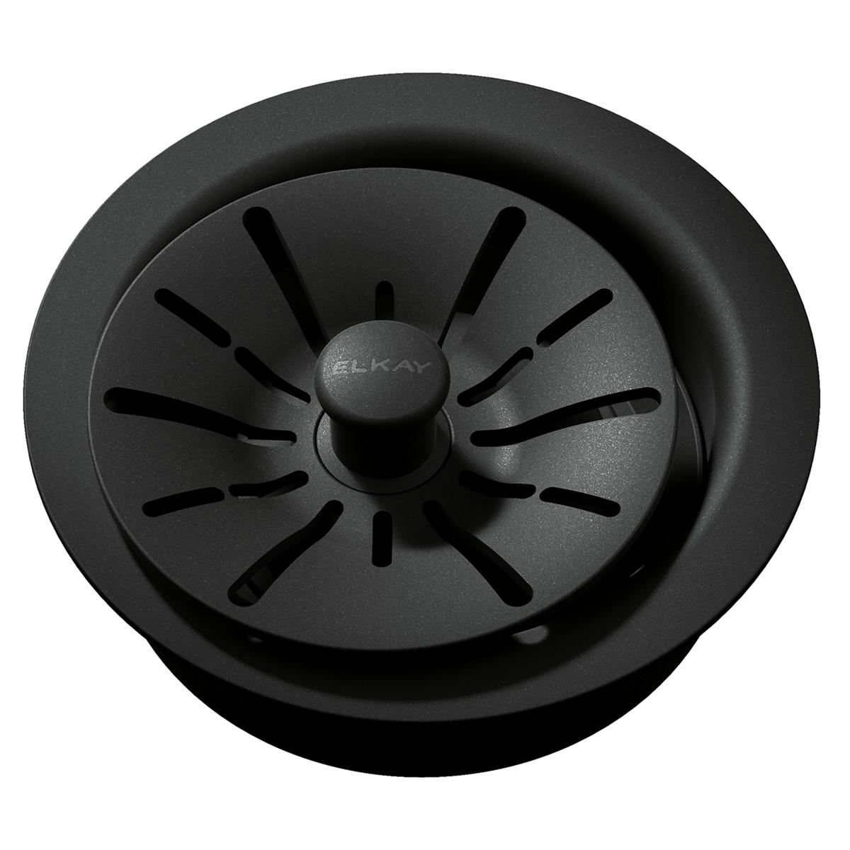 Elkay Quartz Perfect Drain 3-1/2" Polymer Disposer Flange with Removable Basket Strainer and Rubber Stopper