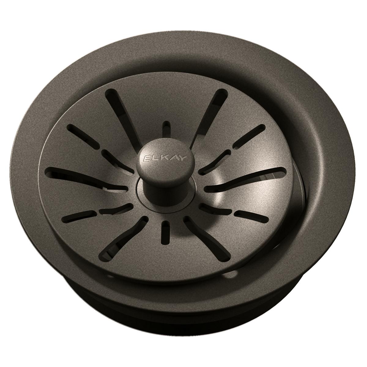 Elkay Quartz Perfect Drain 3-1/2" Polymer Disposer Flange with Removable Basket Strainer and Rubber Stopper