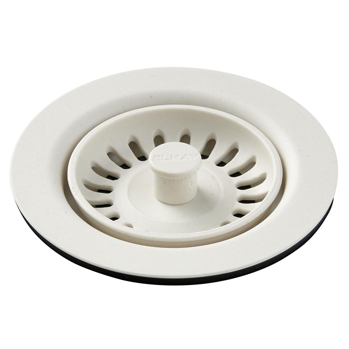 Elkay Polymer Drain Fitting with Removable Basket Strainer and Rubber Stopper