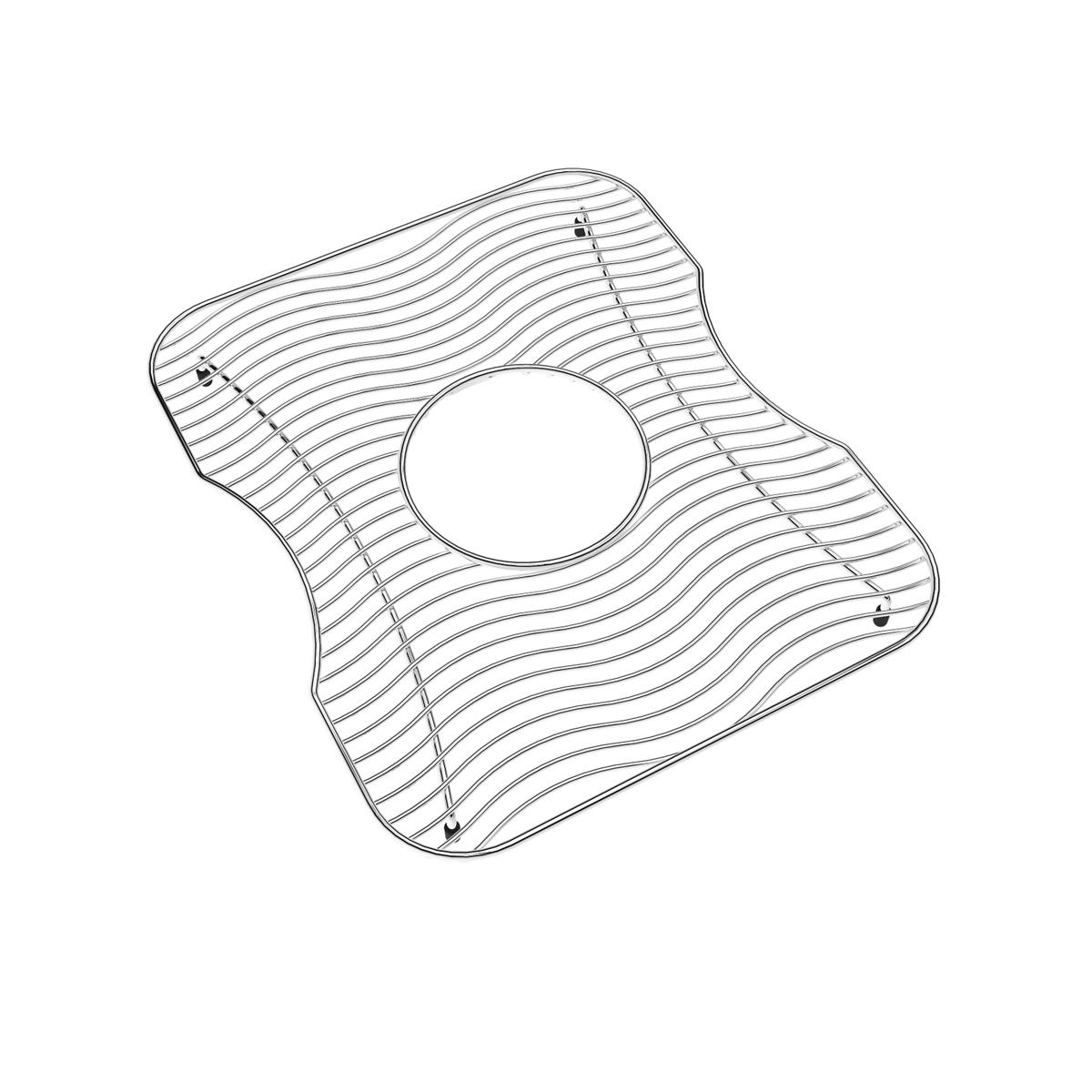 polished stainless steel bottom grid