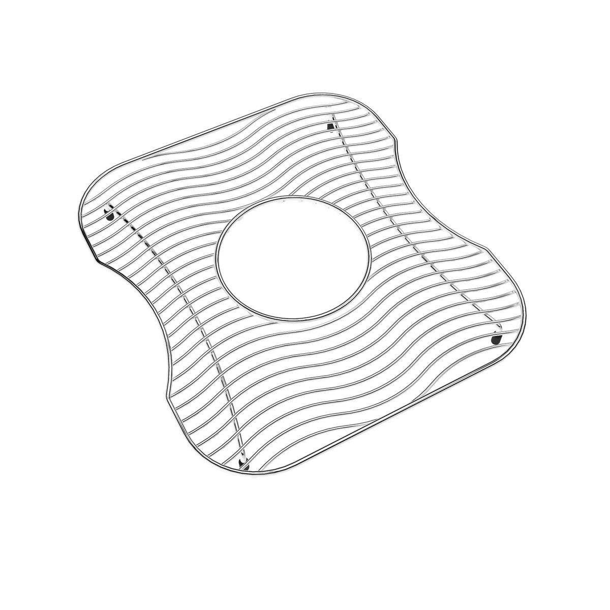 polished stainless steel bottom grid