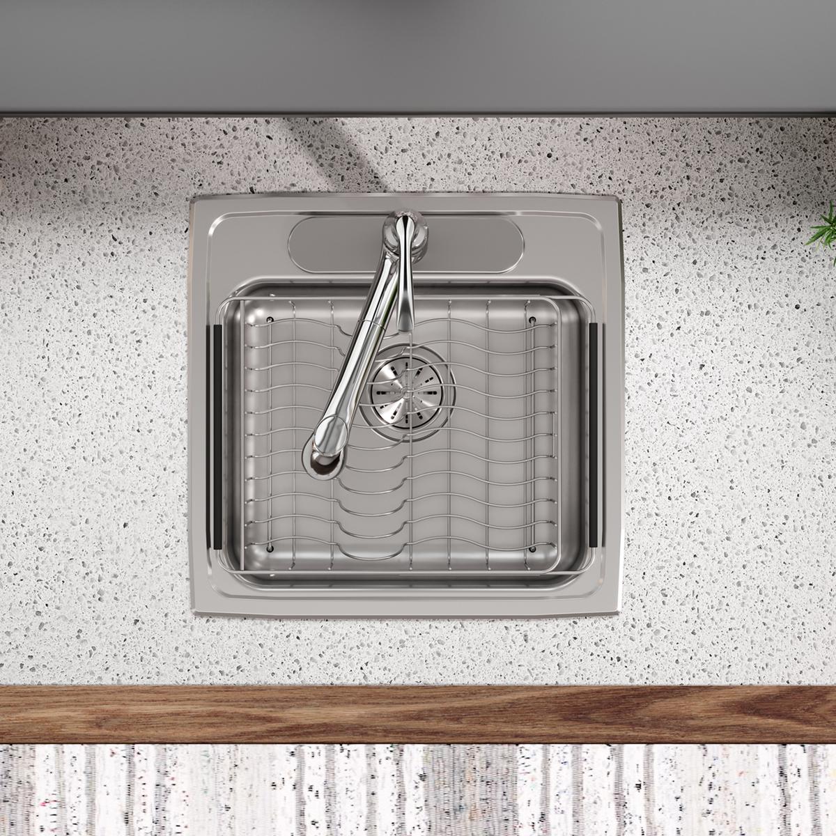 polished stainless steel rinsing basket