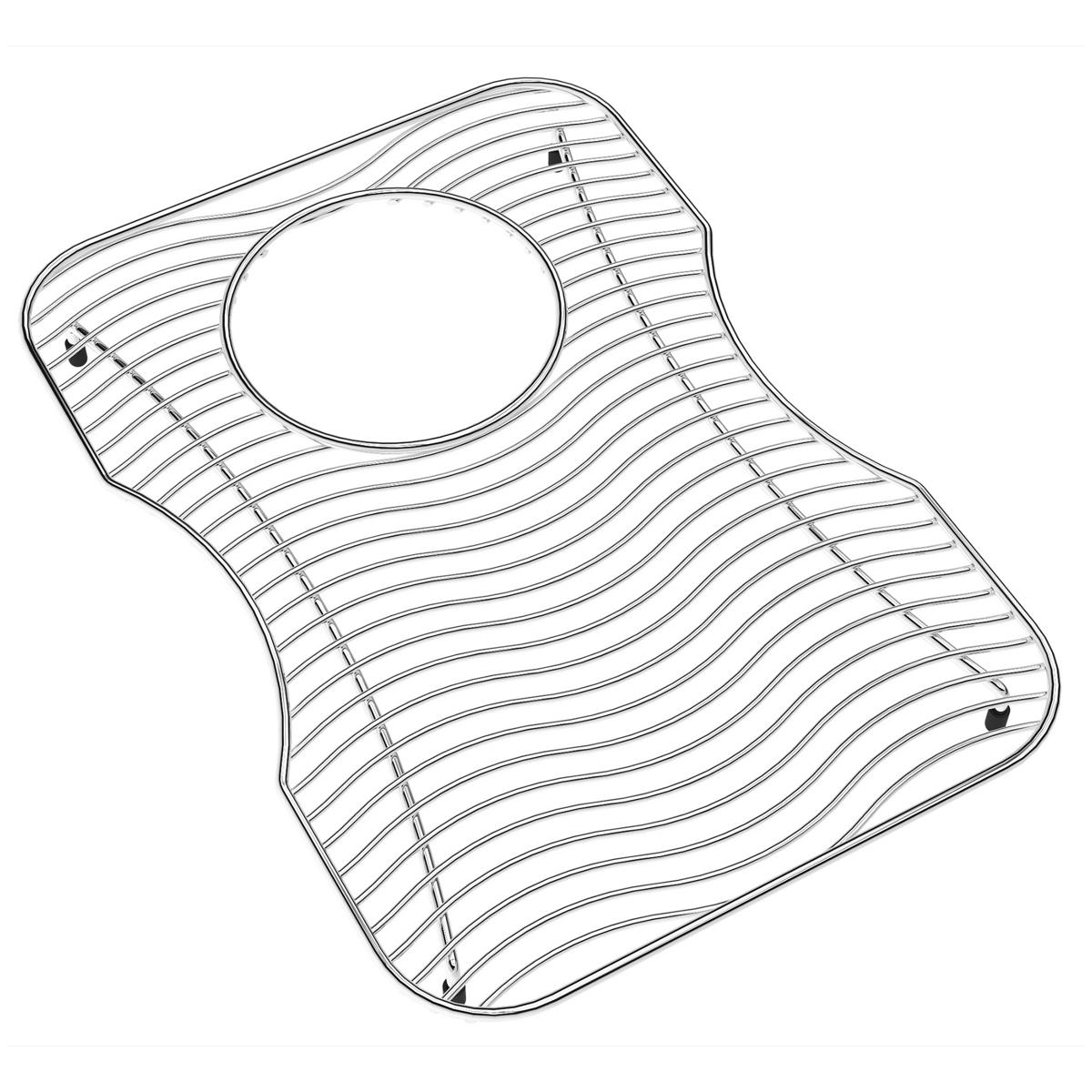 polished stainless steel bottom grid