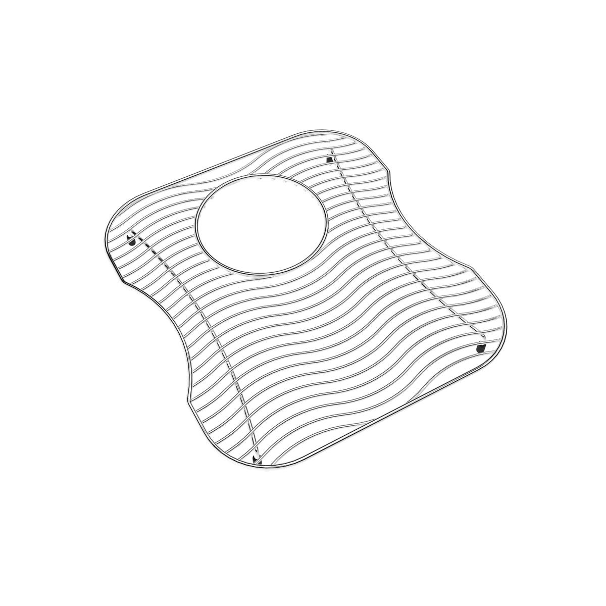 polished stainless steel bottom grid