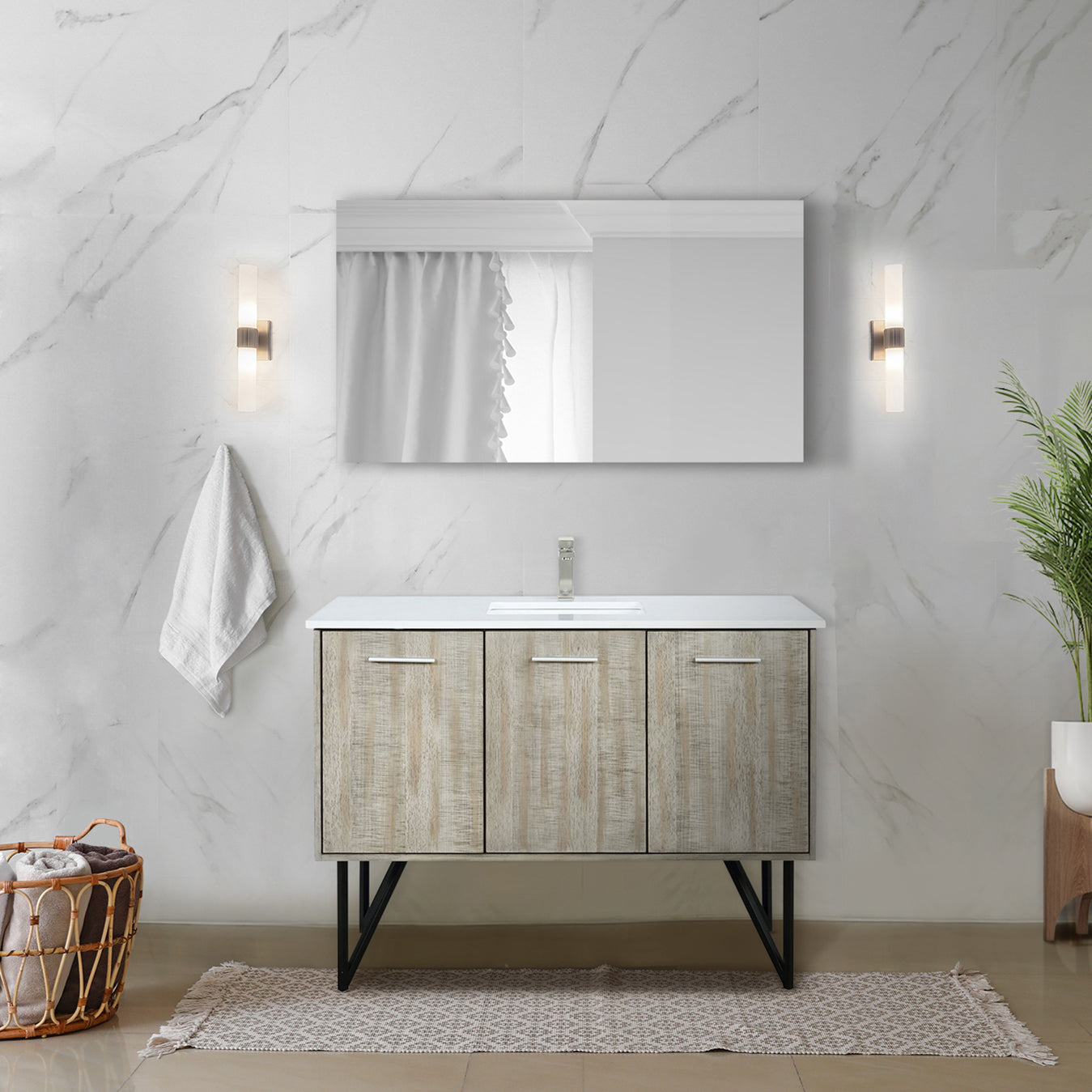 rustic acacia vanity