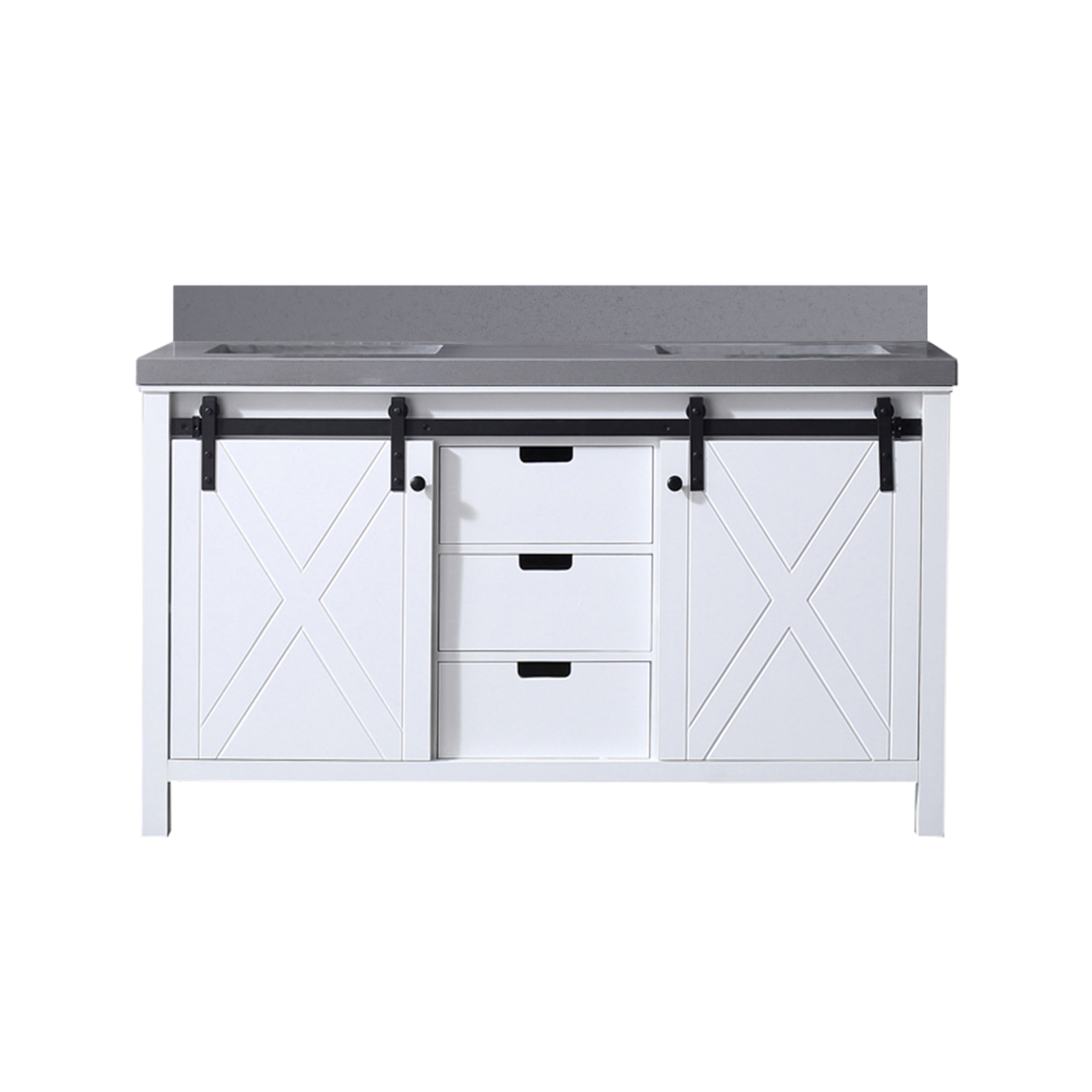 Lexora Marsyas 60 in W x 22 in D Double Bath Vanity