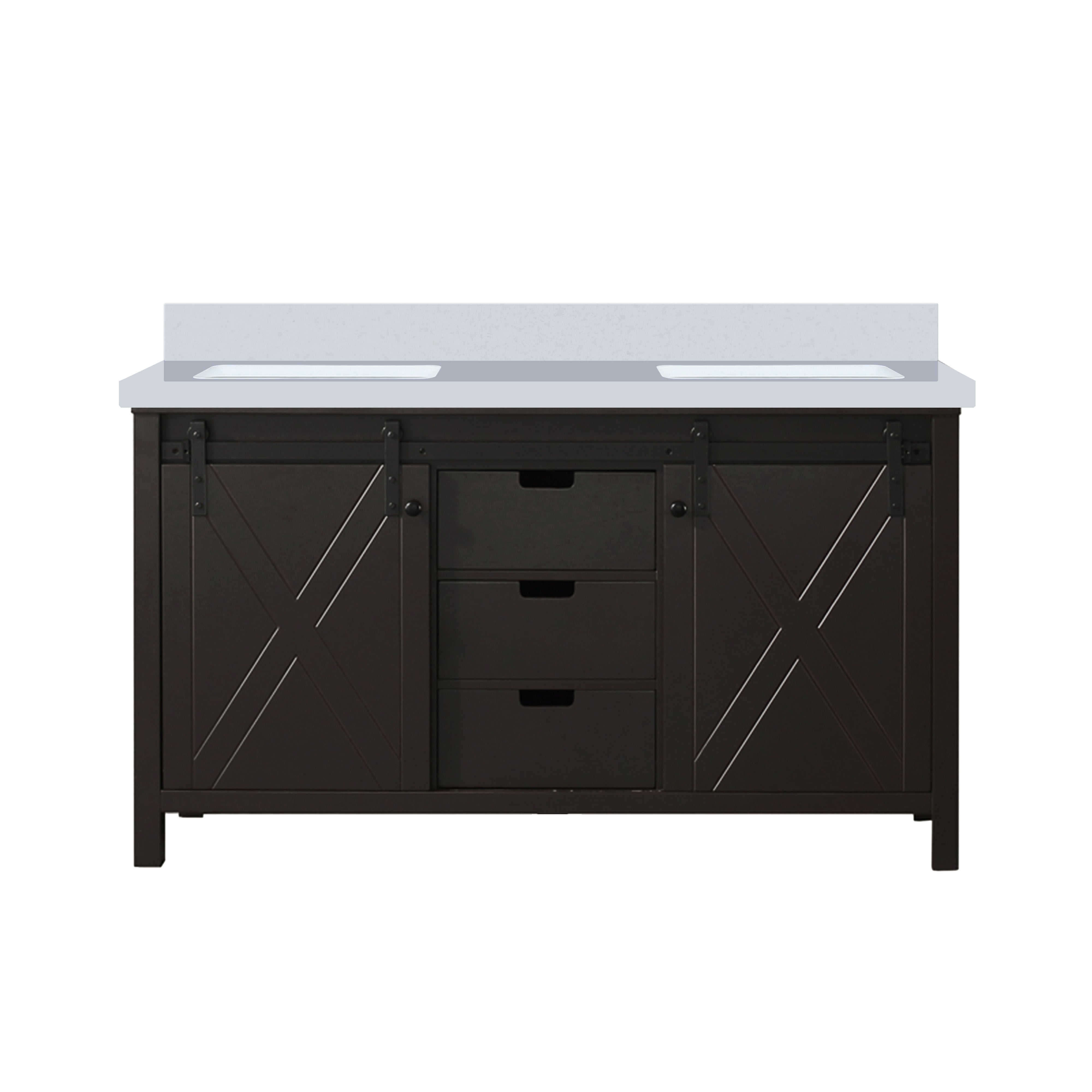 Lexora Marsyas 60 in W x 22 in D Double Bath Vanity