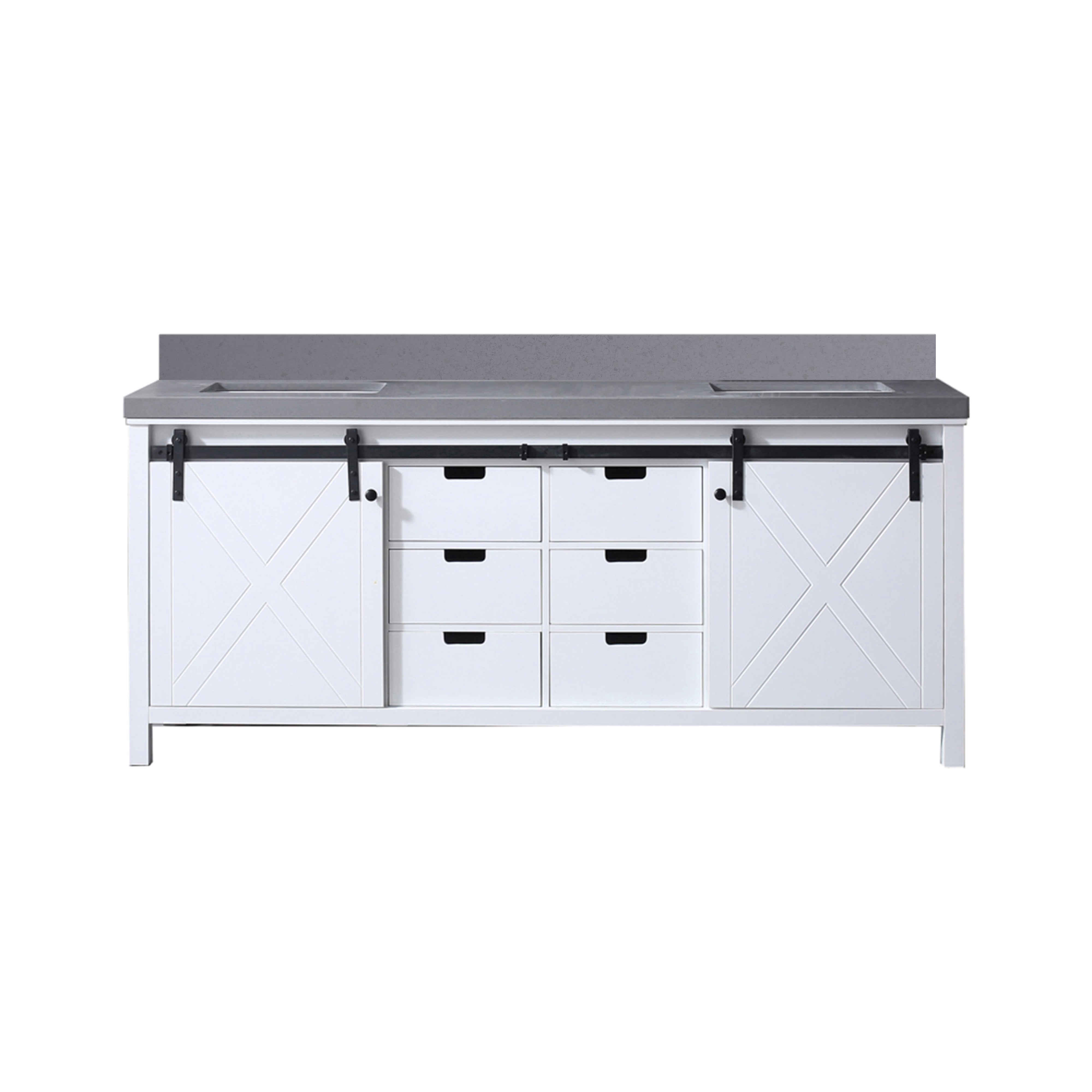 Lexora Marsyas 80 in W x 22 in D Double Bath Vanity
