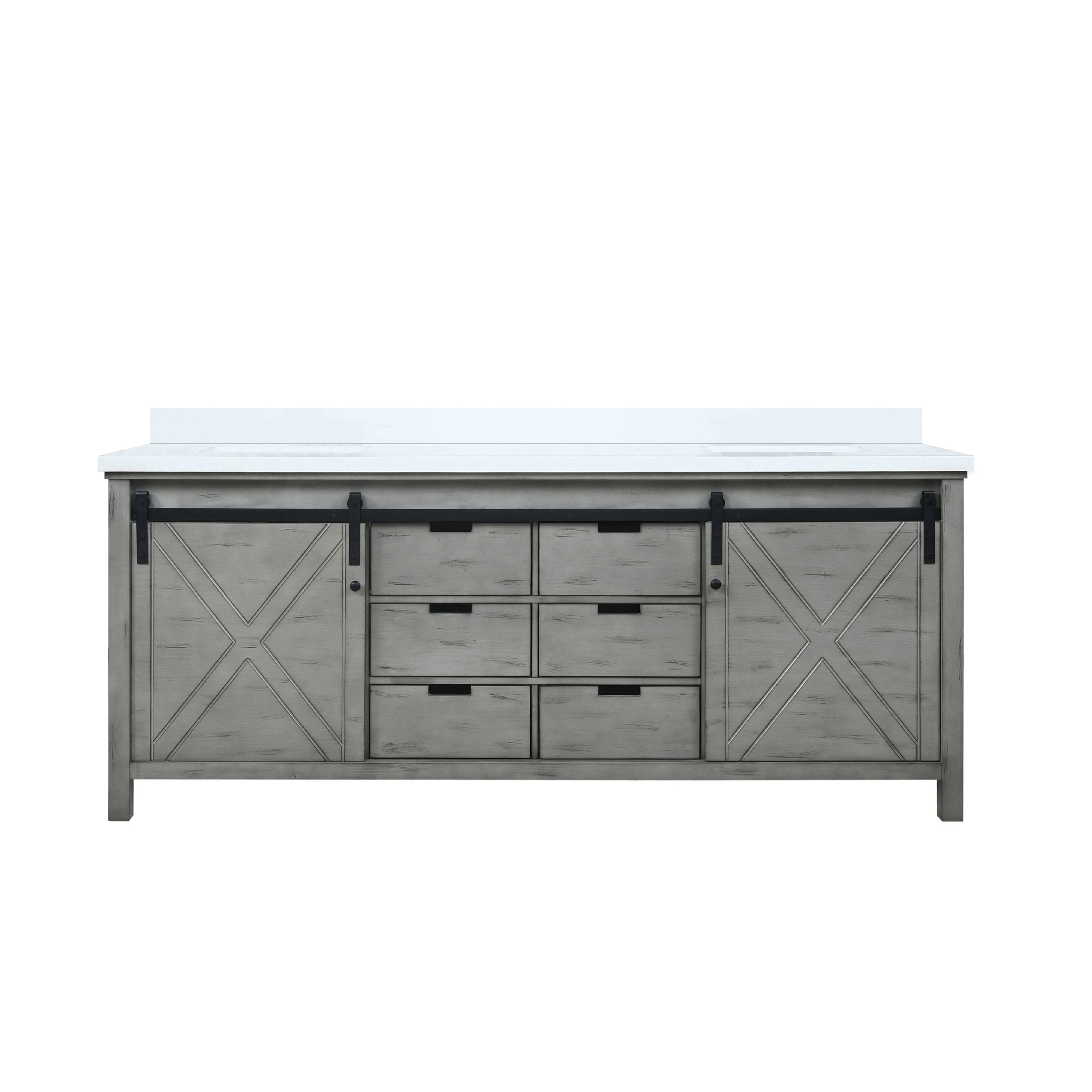 Lexora Marsyas 80 in W x 22 in D Double Bath Vanity