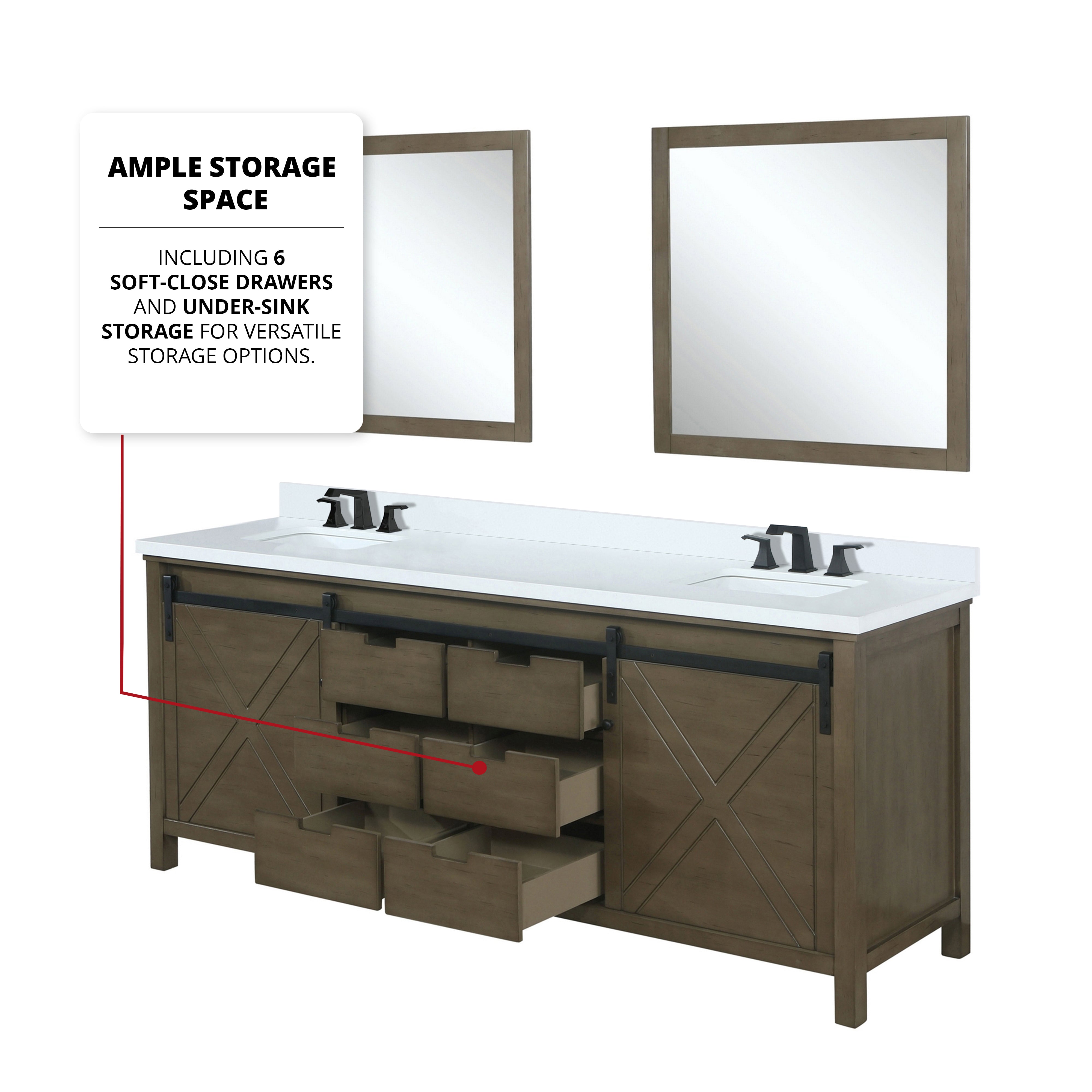 rustic brown vanity