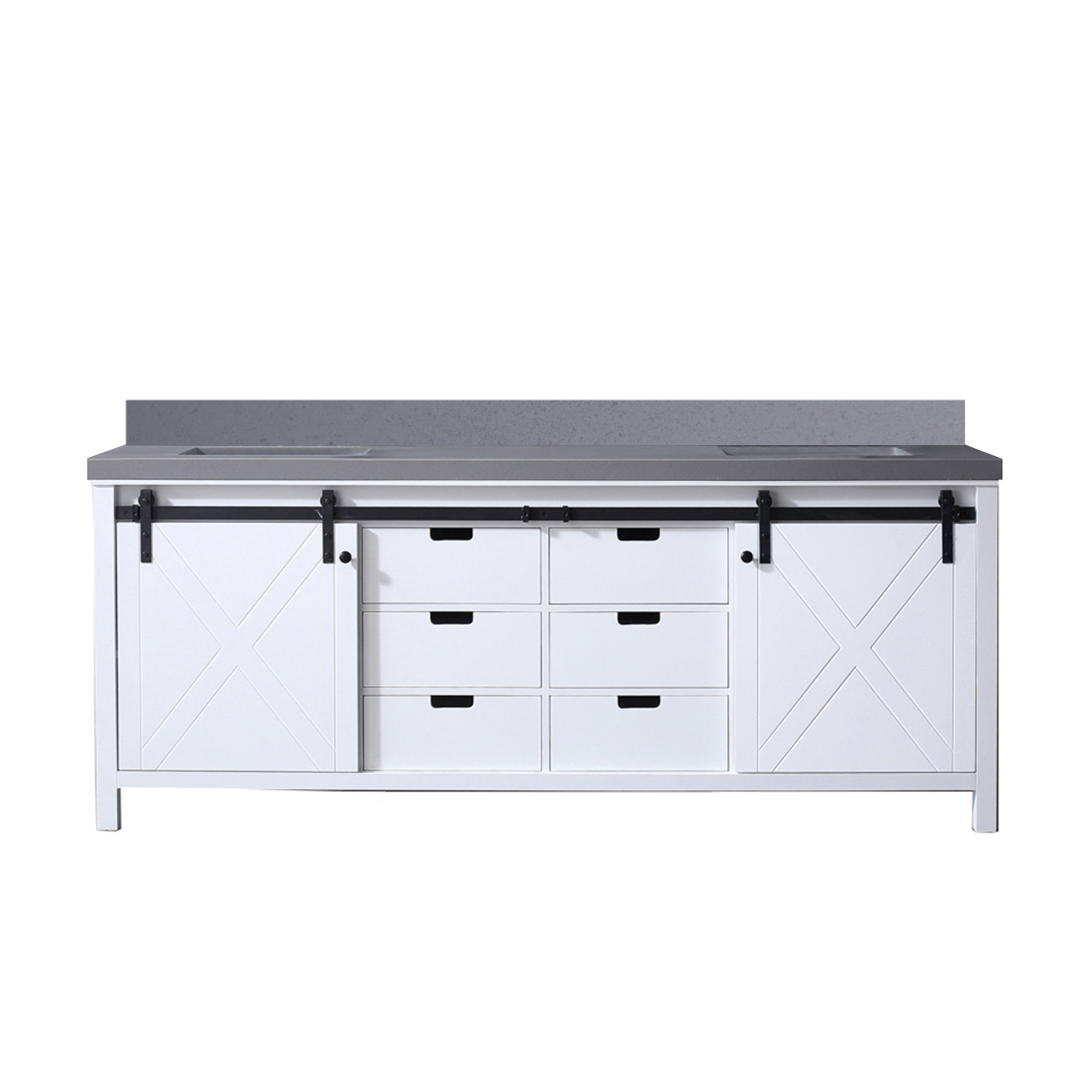Lexora Marsyas 84 in W x 22 in D Double Bath Vanity