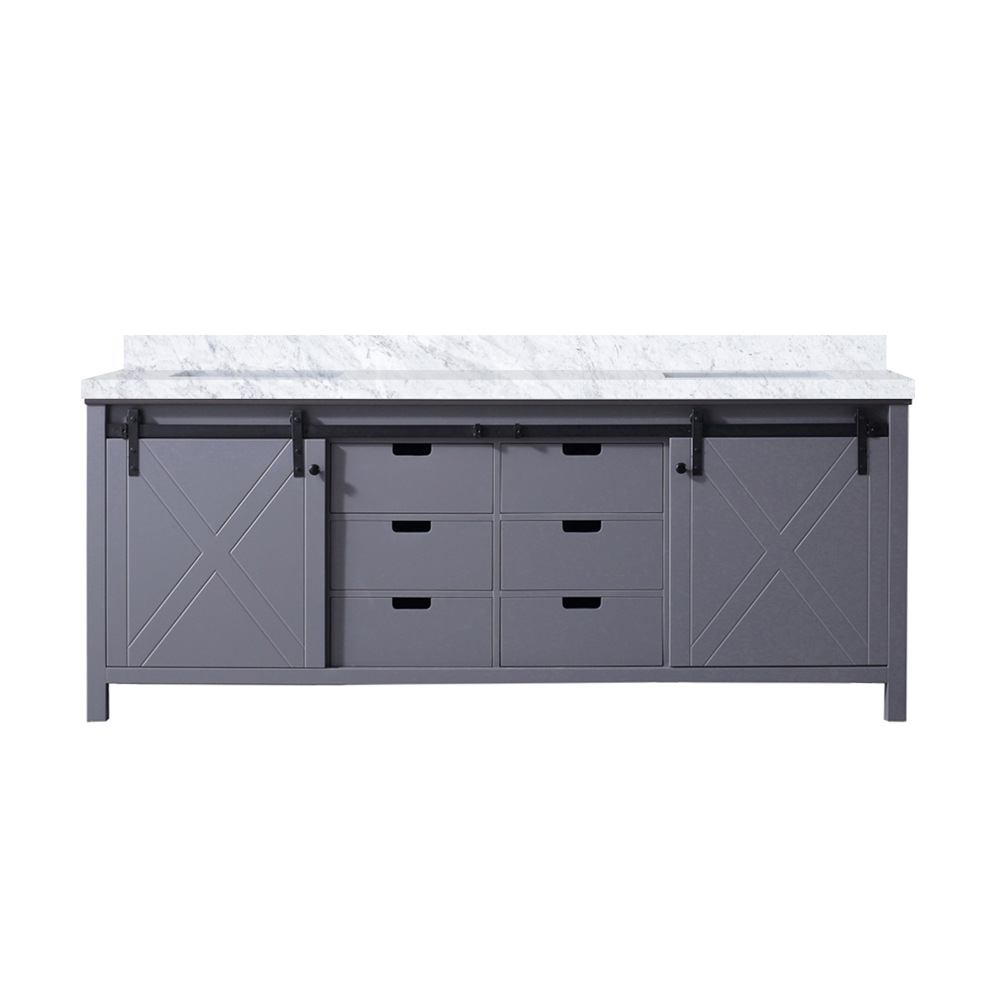 Lexora Marsyas 84 in W x 22 in D Double Bath Vanity