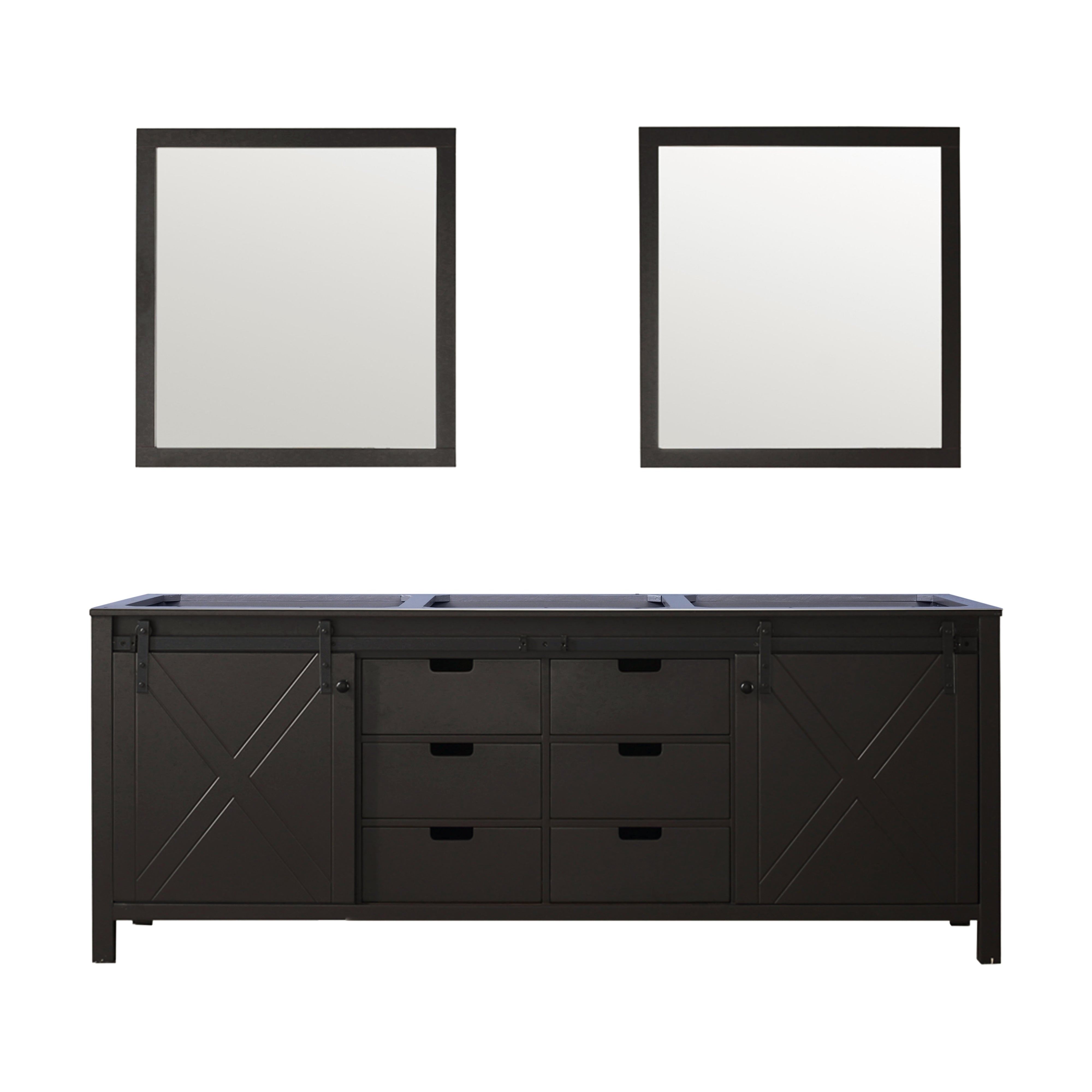 Lexora Marsyas 84 in W x 22 in D Double Bath Vanity