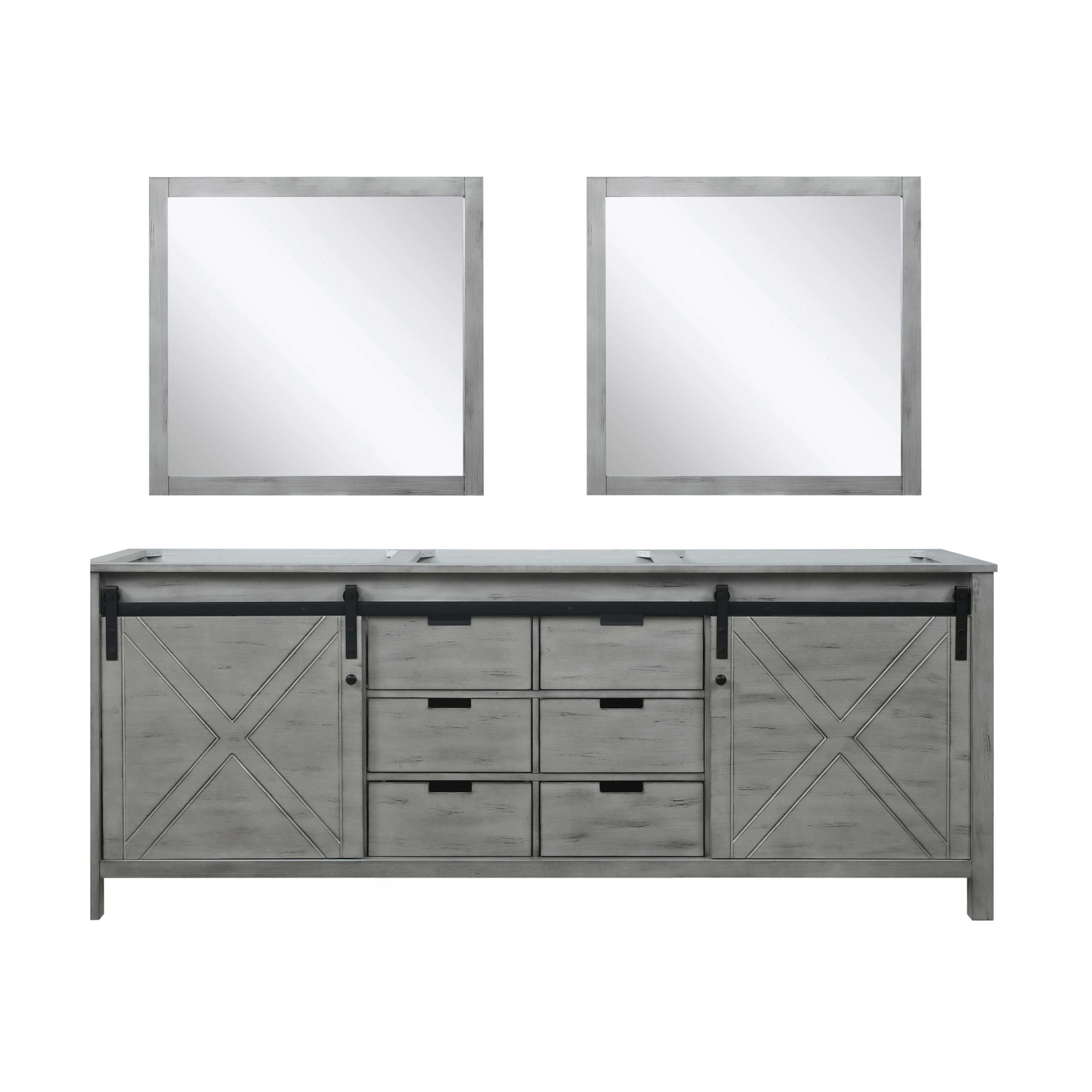 Lexora Marsyas 84 in W x 22 in D Double Bath Vanity