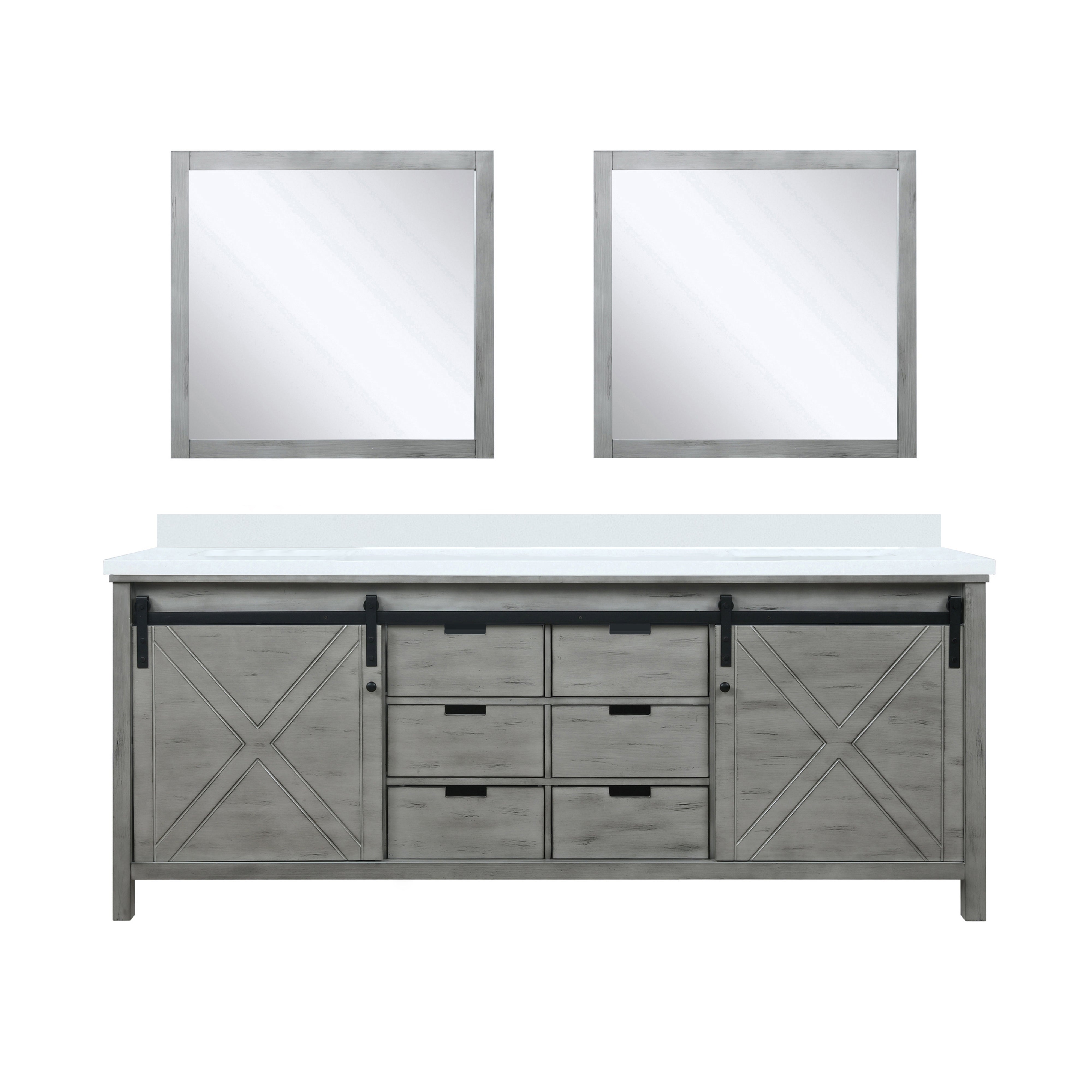 Lexora Marsyas 84 in W x 22 in D Double Bath Vanity