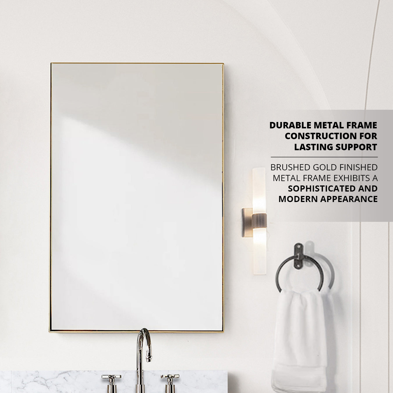 brushed gold mirror