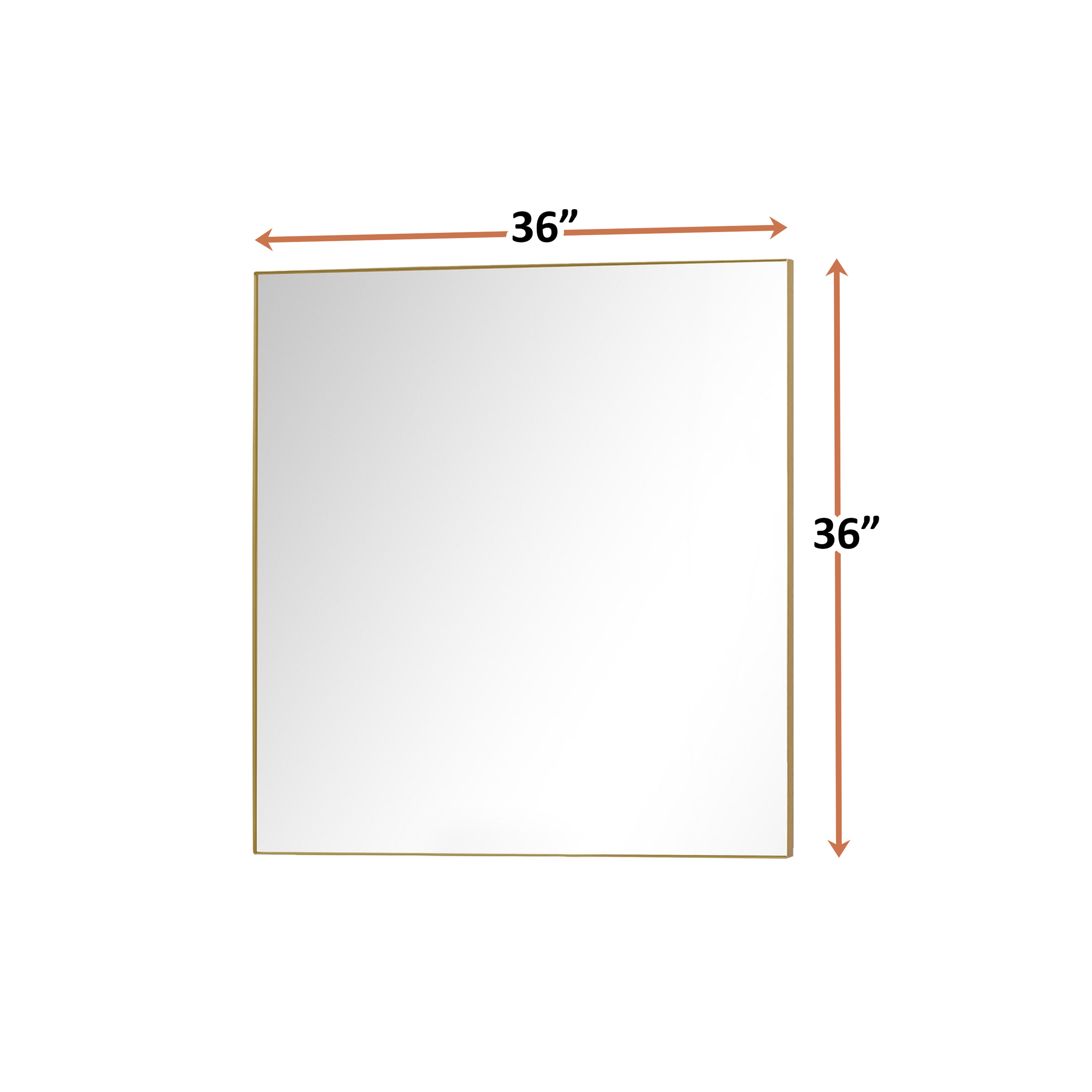 brushed gold mirror