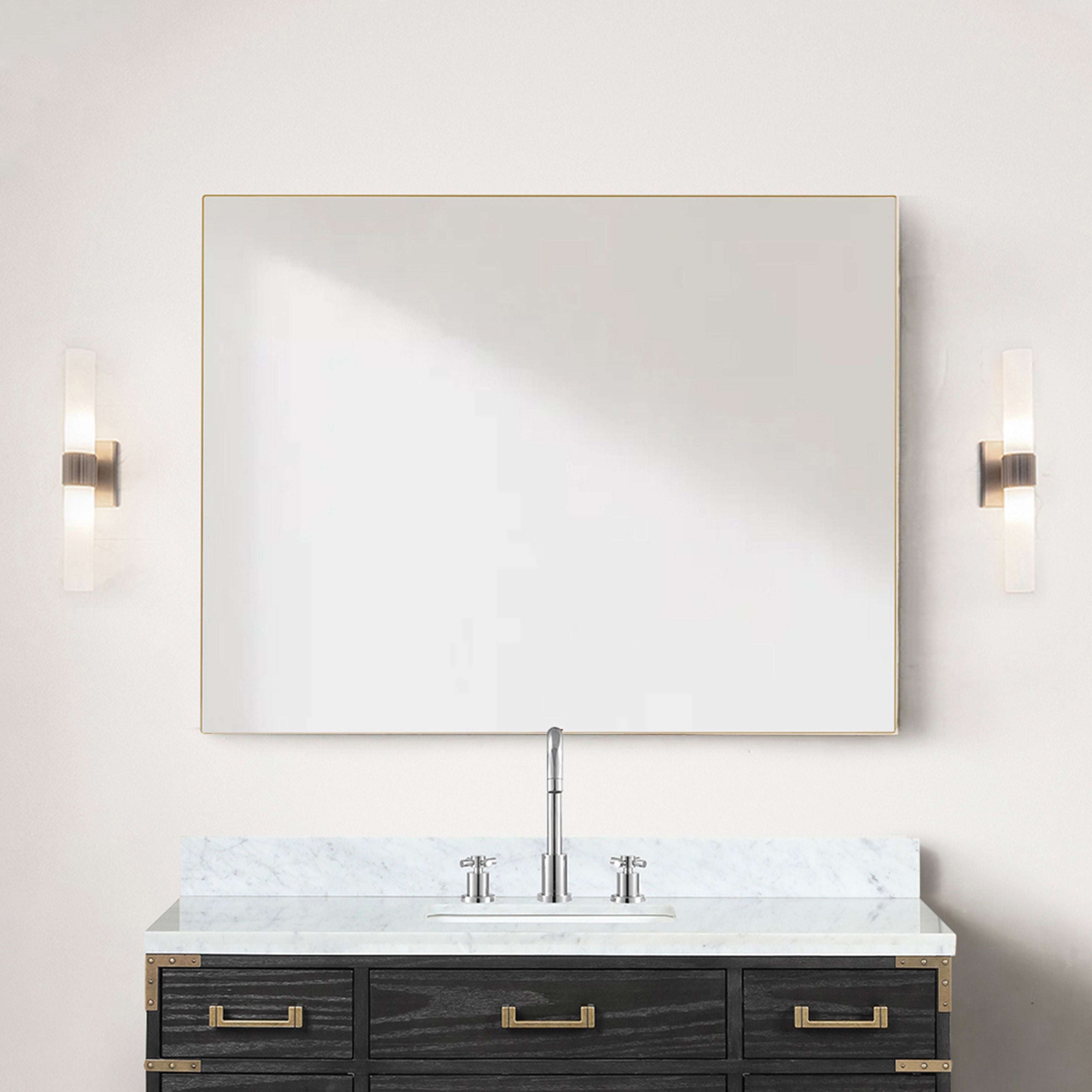 brushed gold mirror