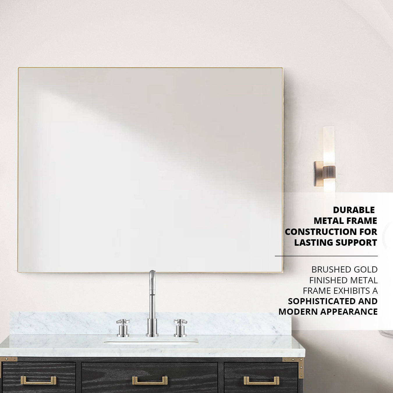 brushed gold mirror