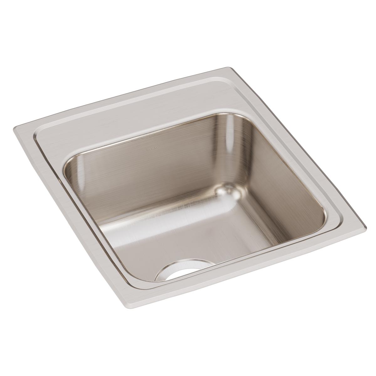 lustrous satin single bowl drop-in bar sink