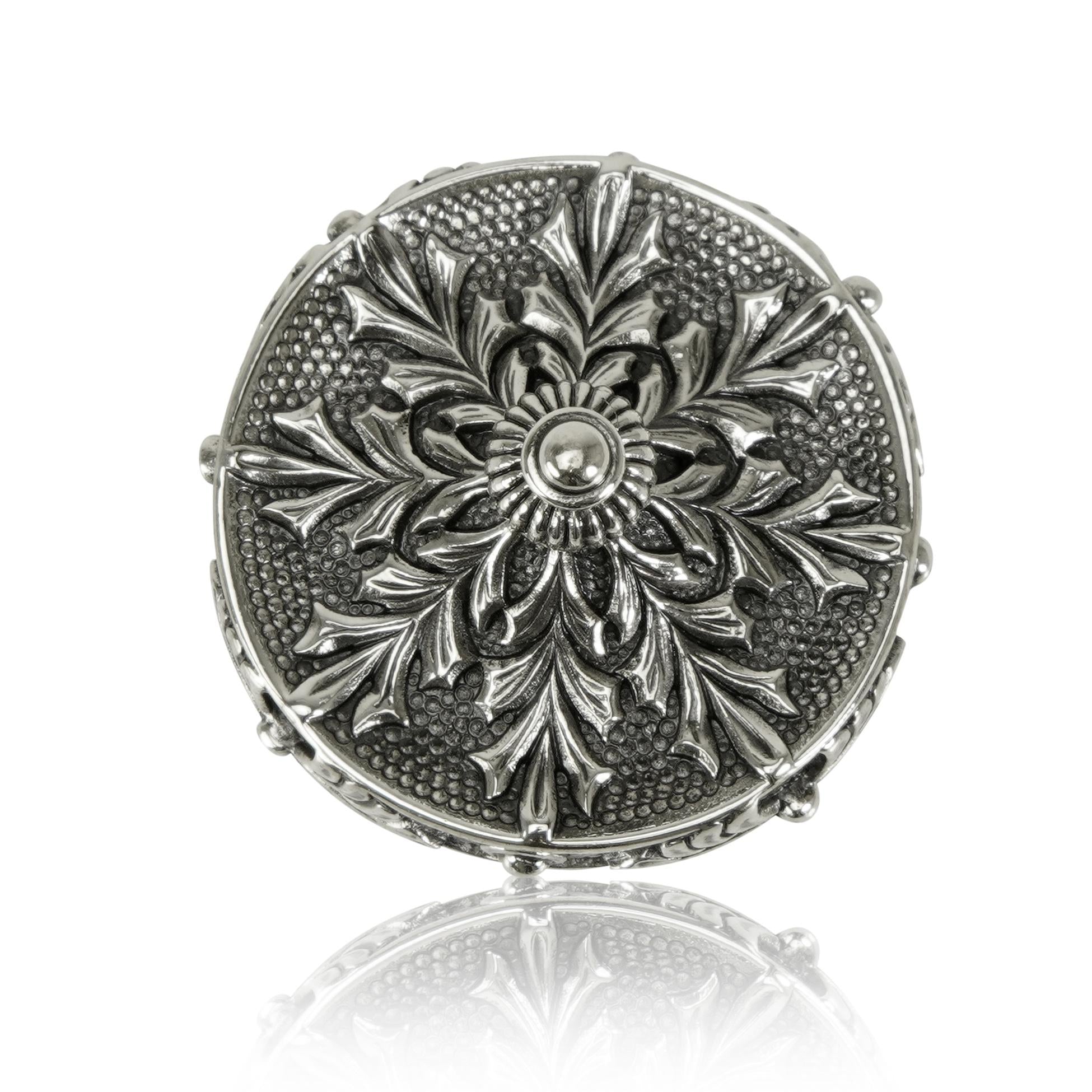 burnish silver knob