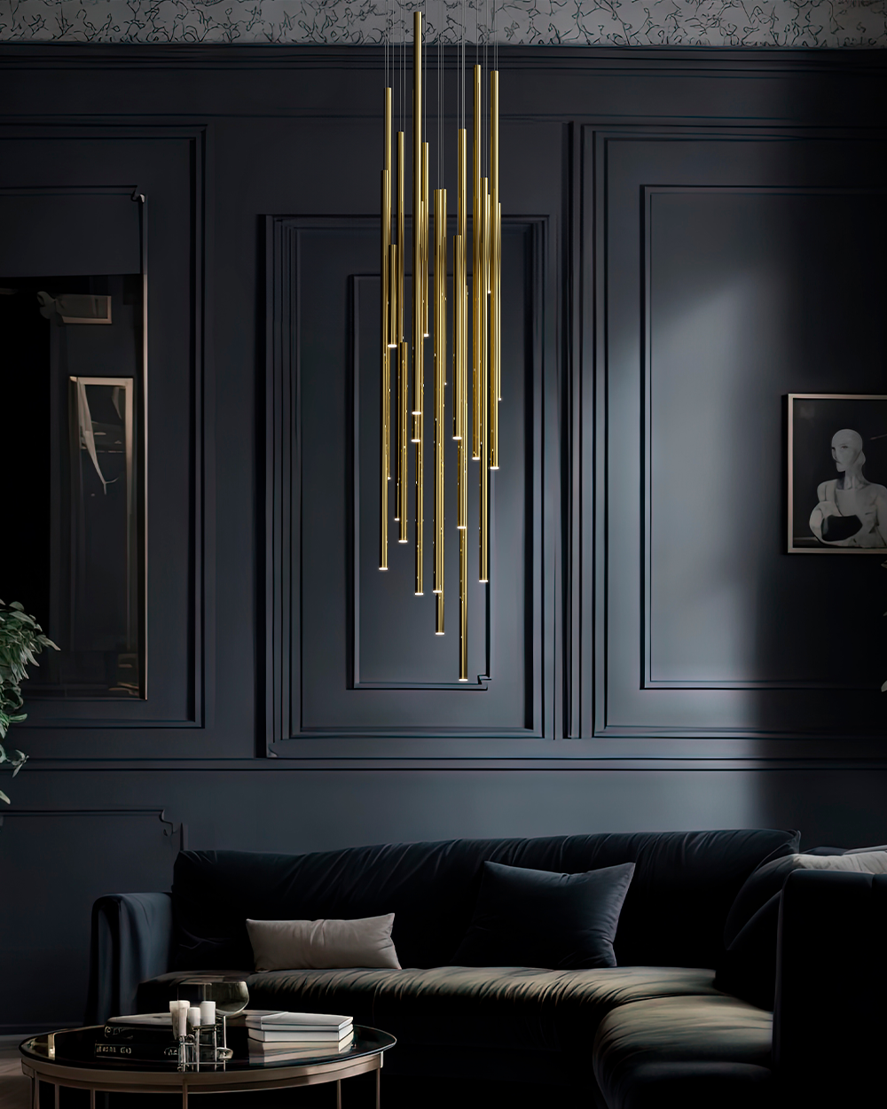 gold chandelier