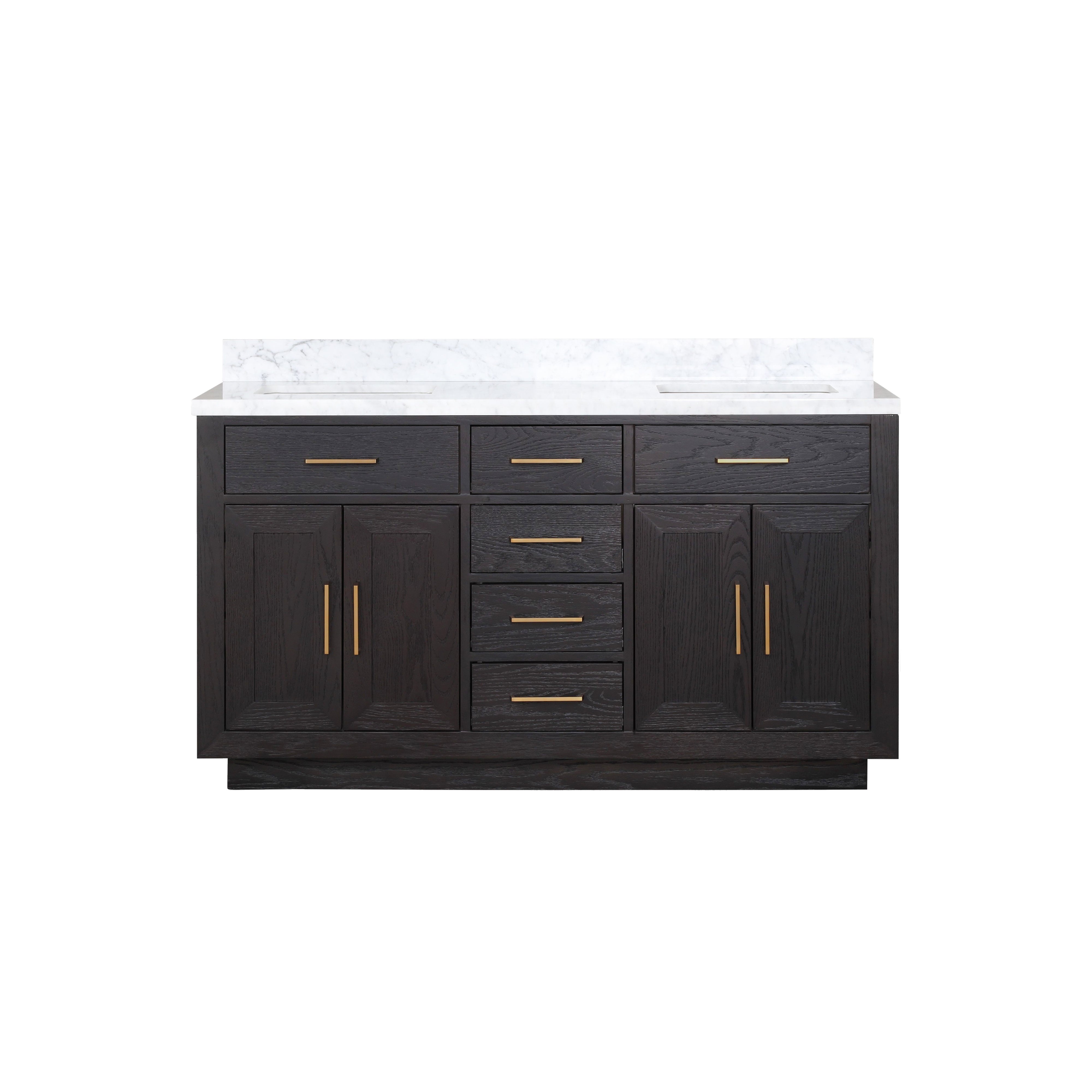 Lexora Abbey 60 in W x 22 in D Double Bath Vanity