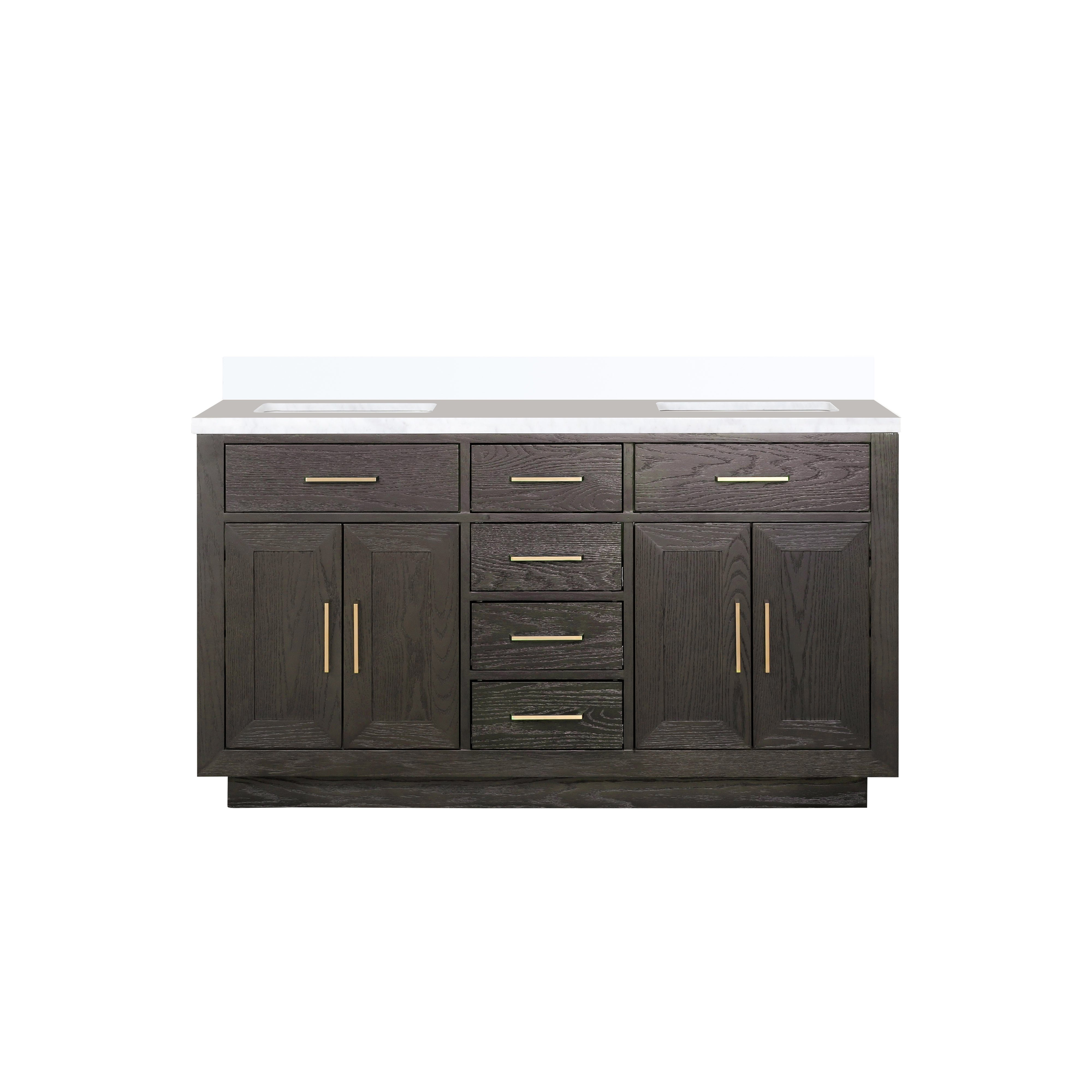 Lexora Abbey 60 in W x 22 in D Double Bath Vanity