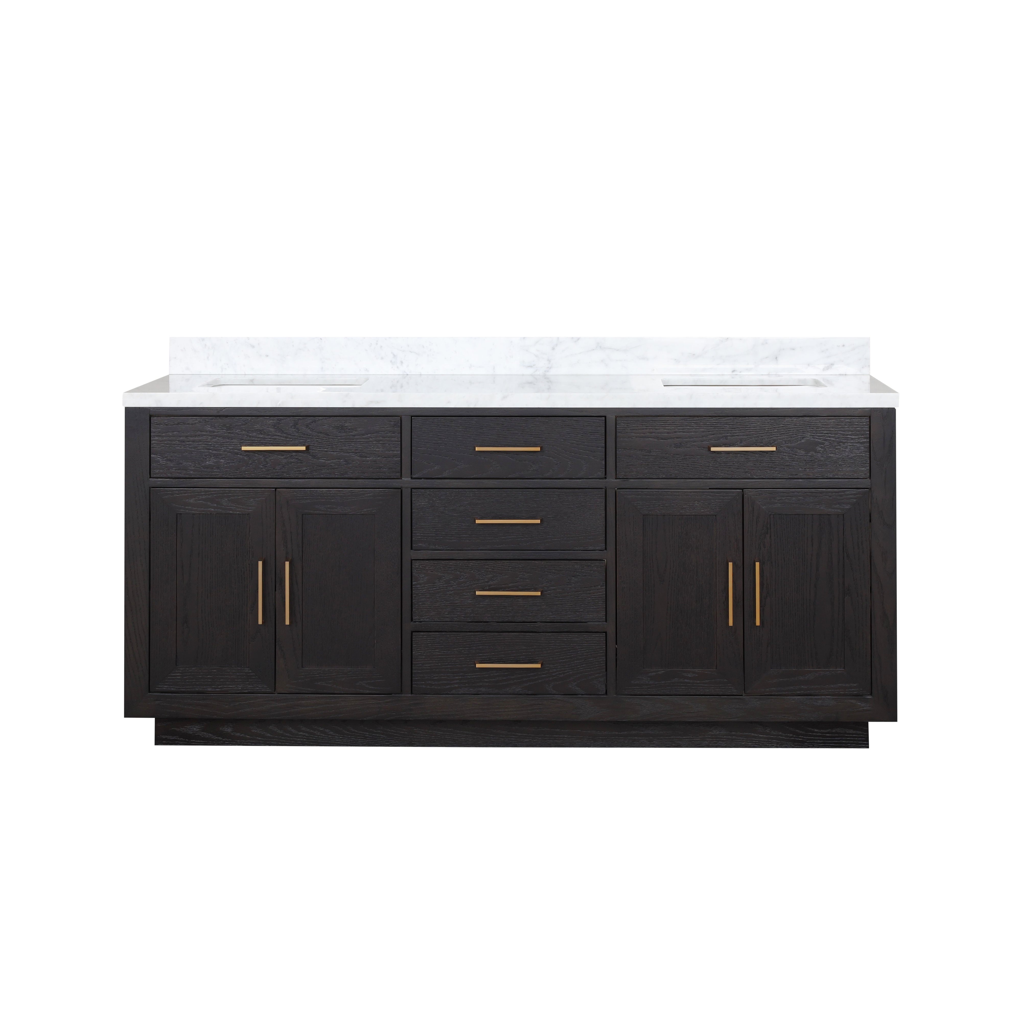 Lexora Abbey 72 in W x 22 in D Double Bath Vanity