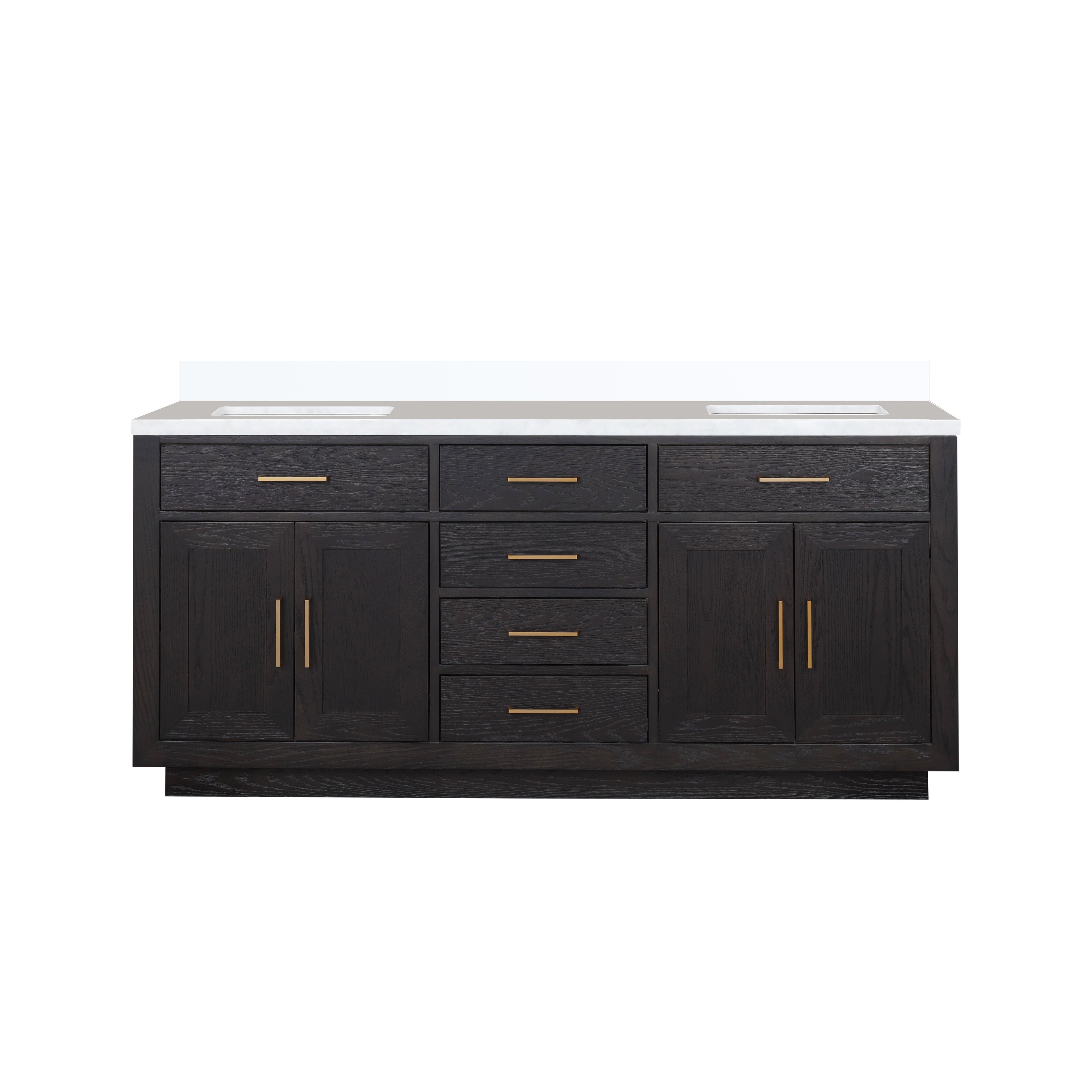 Lexora Abbey 72 in W x 22 in D Double Bath Vanity