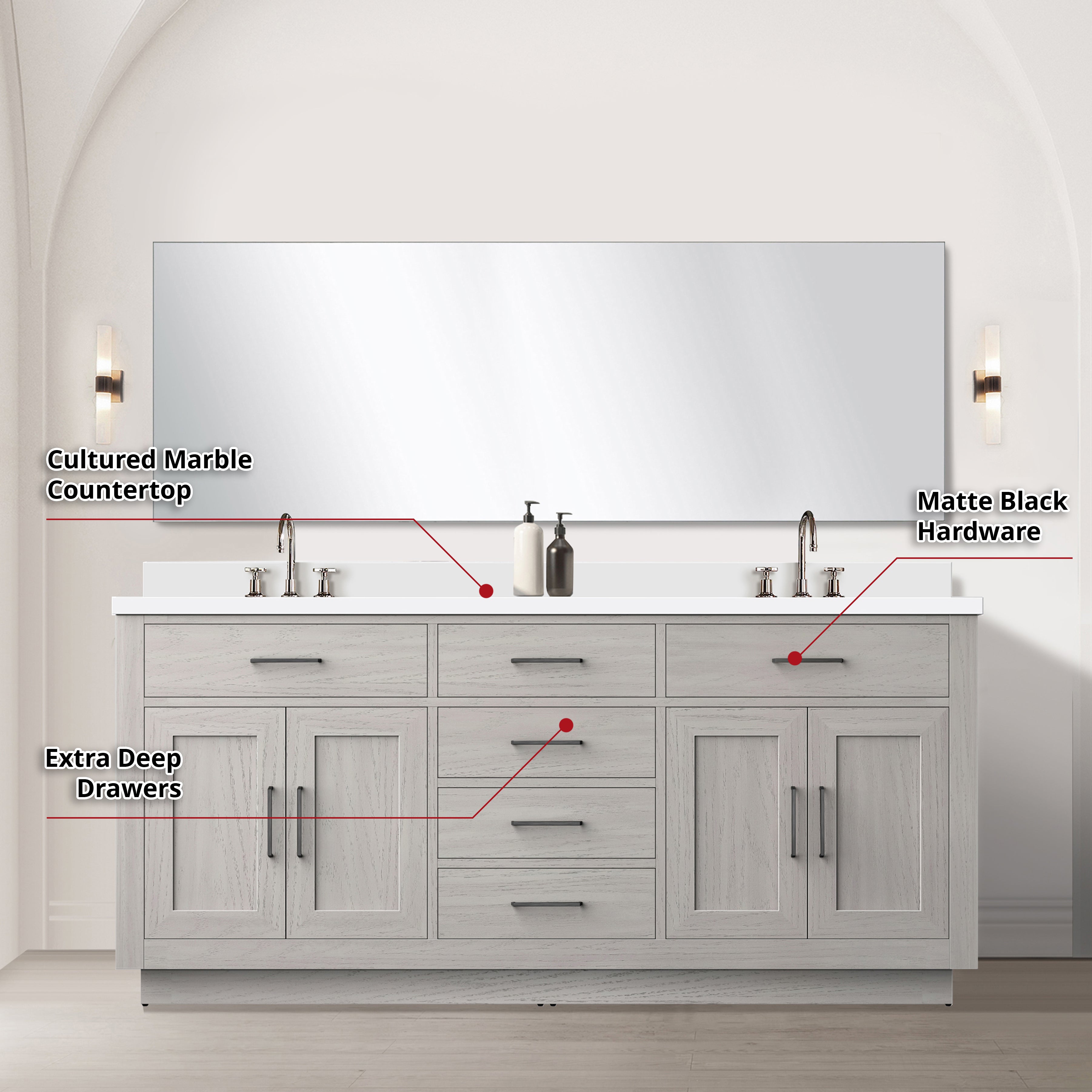 white oak vanity