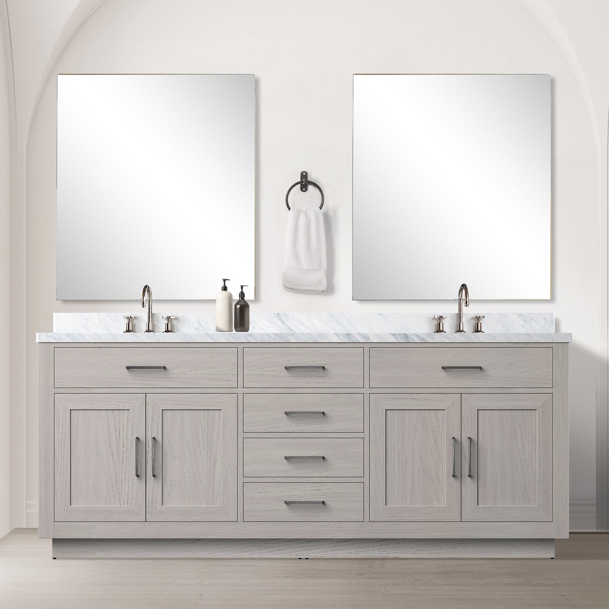 white oak vanity