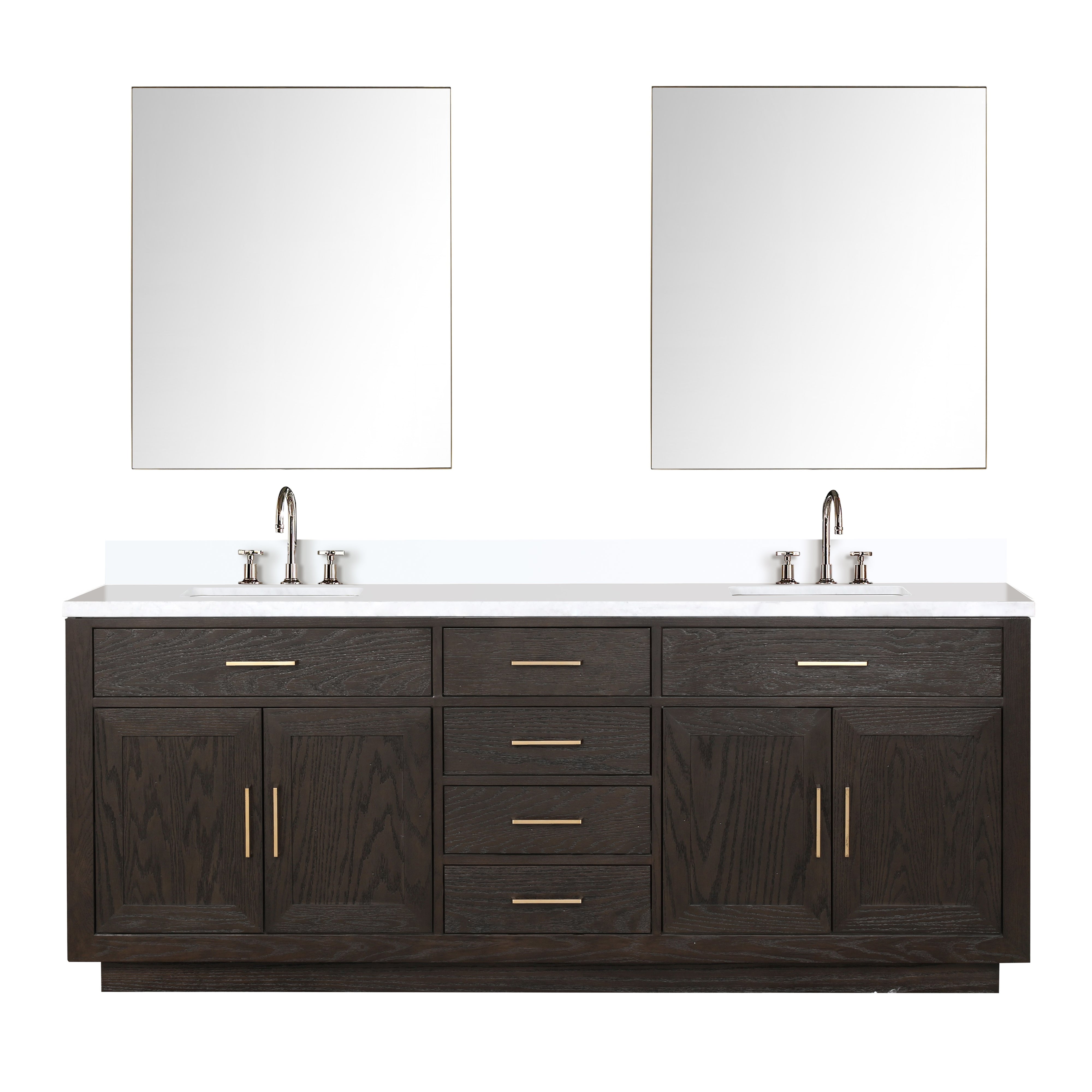 Lexora Abbey 84 in W x 22 in D Double Bath Vanity