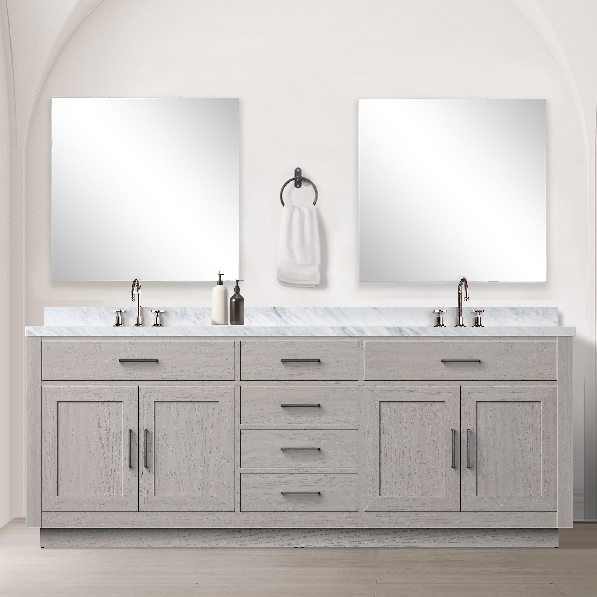white oak vanity