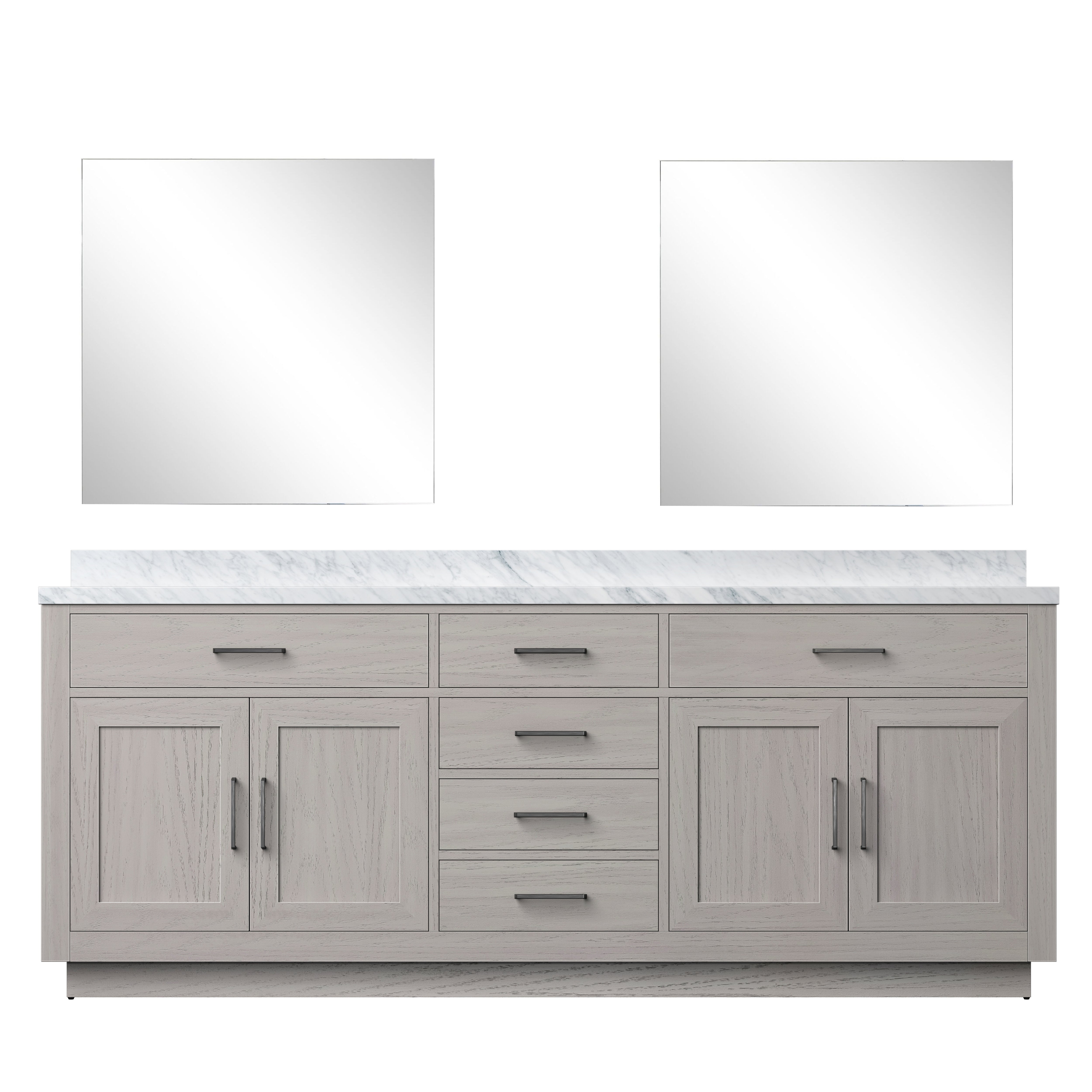 Lexora Abbey 84 in W x 22 in D Double Bath Vanity