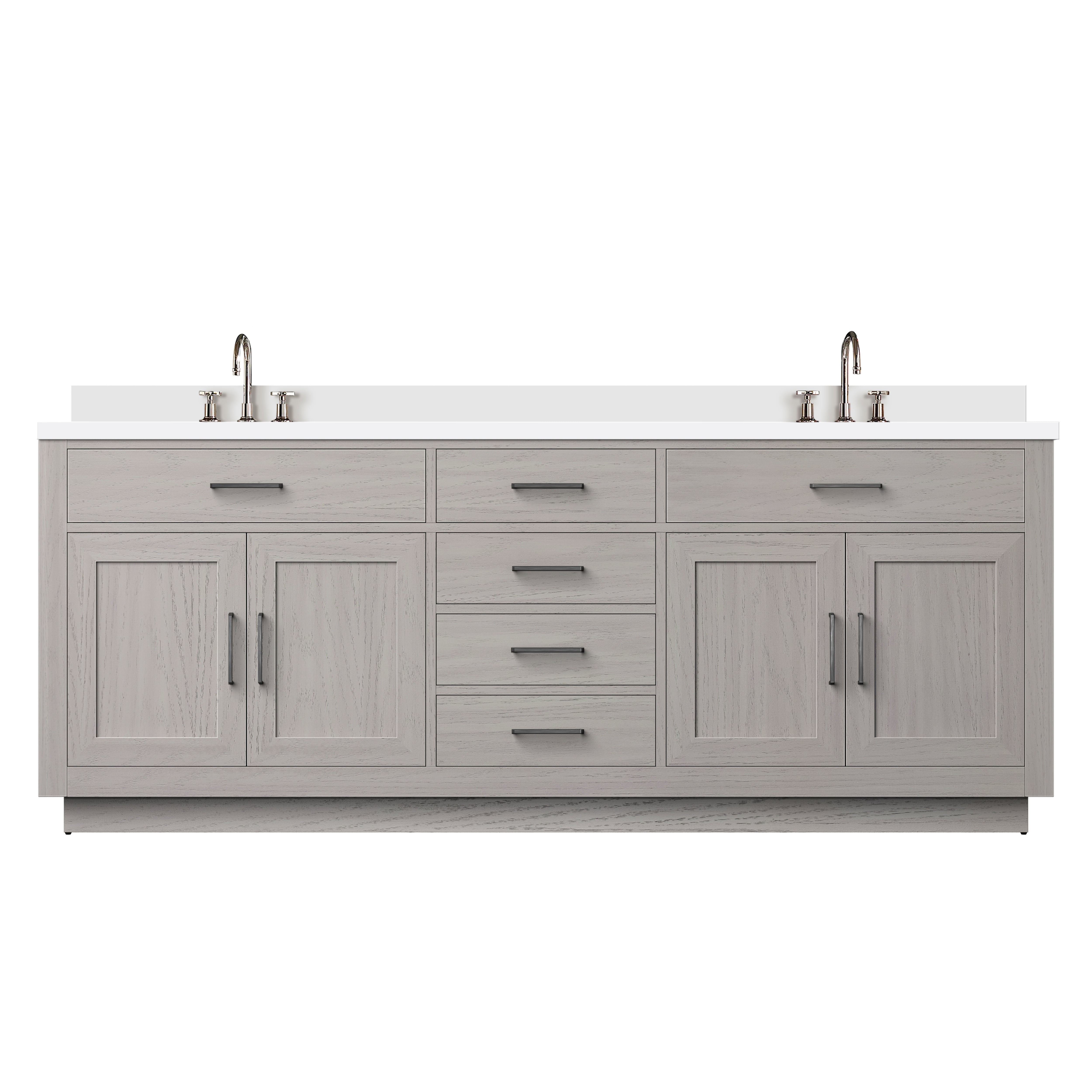 Lexora Abbey 84 in W x 22 in D Double Bath Vanity
