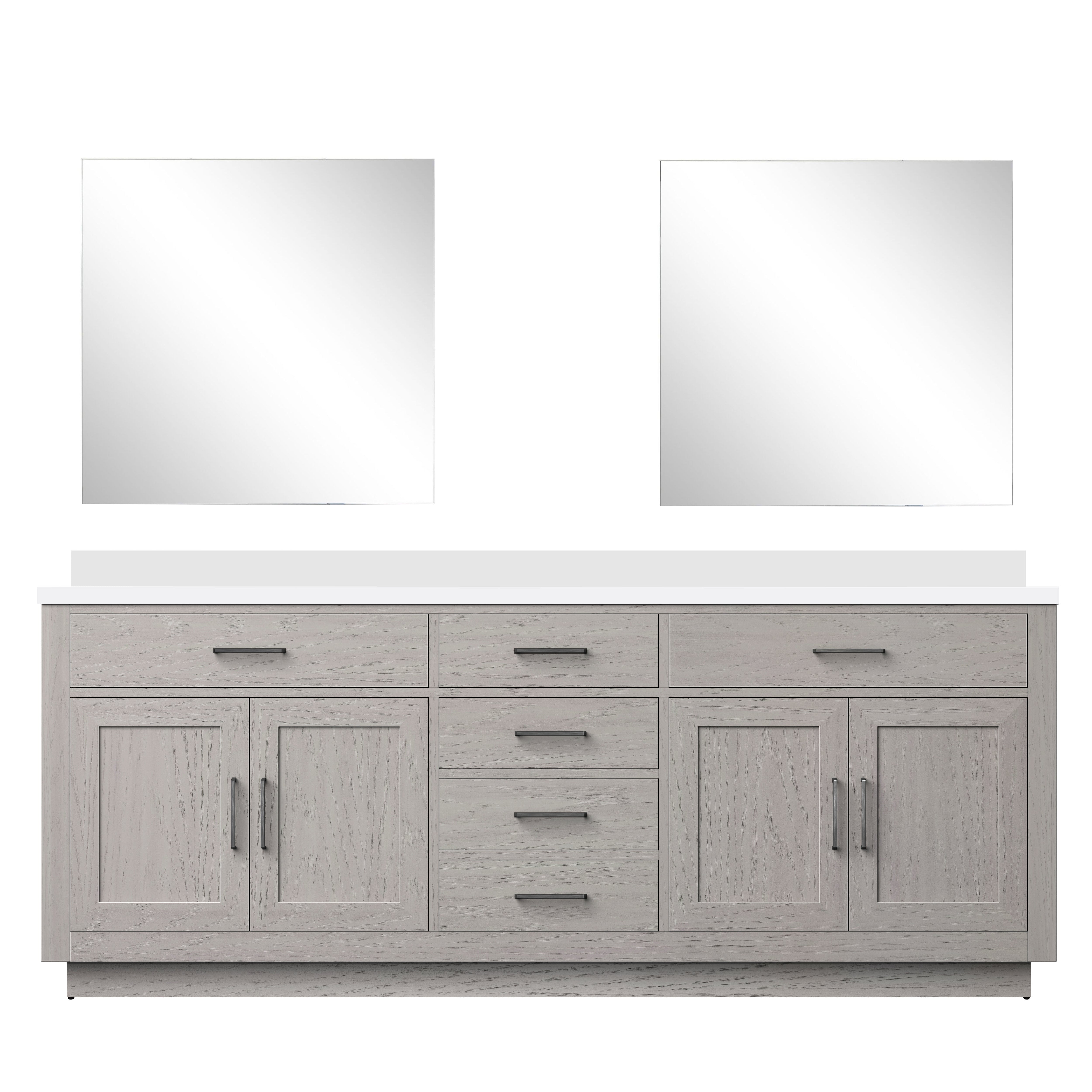 Lexora Abbey 84 in W x 22 in D Double Bath Vanity