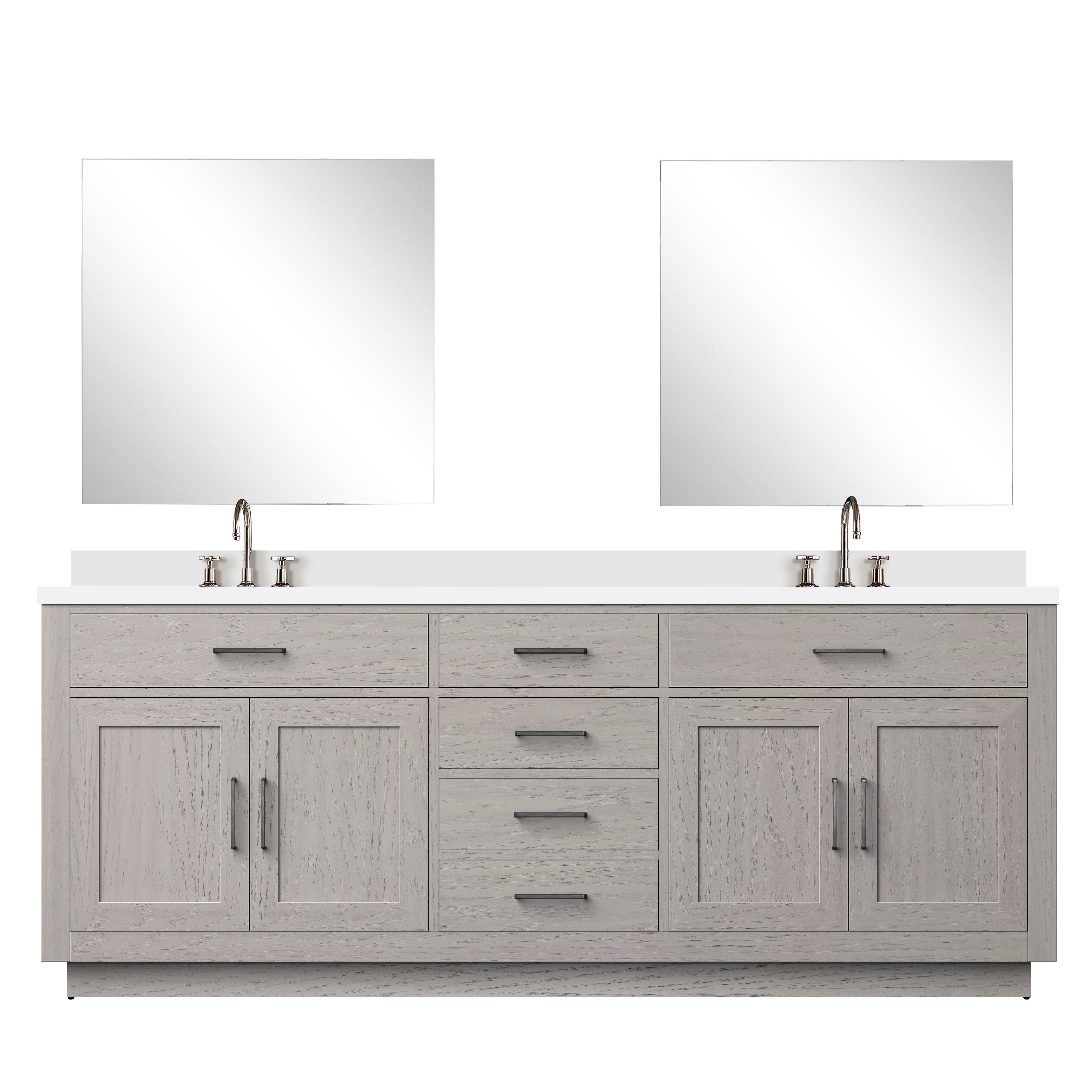 Lexora Abbey 84 in W x 22 in D Double Bath Vanity