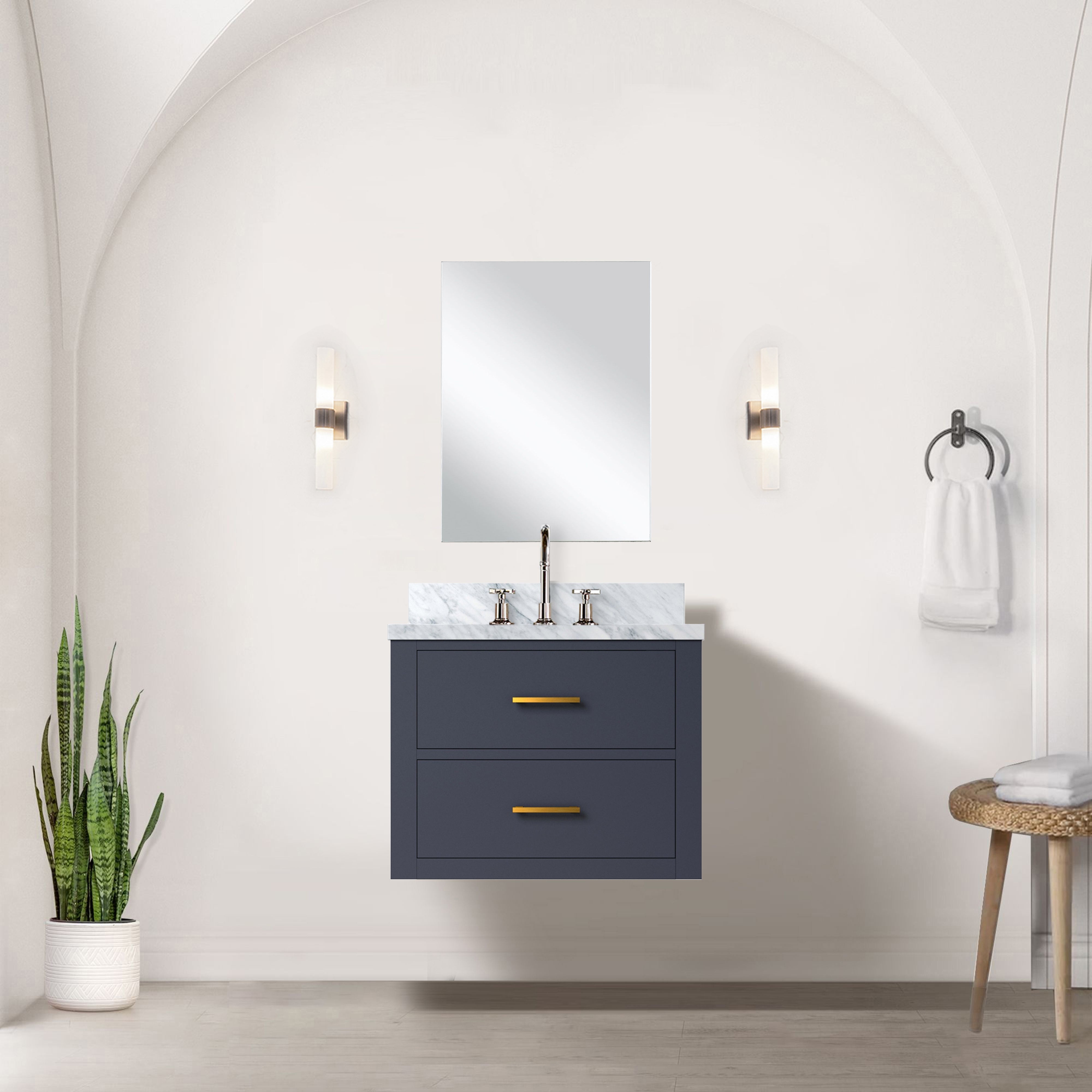 blue vanity
