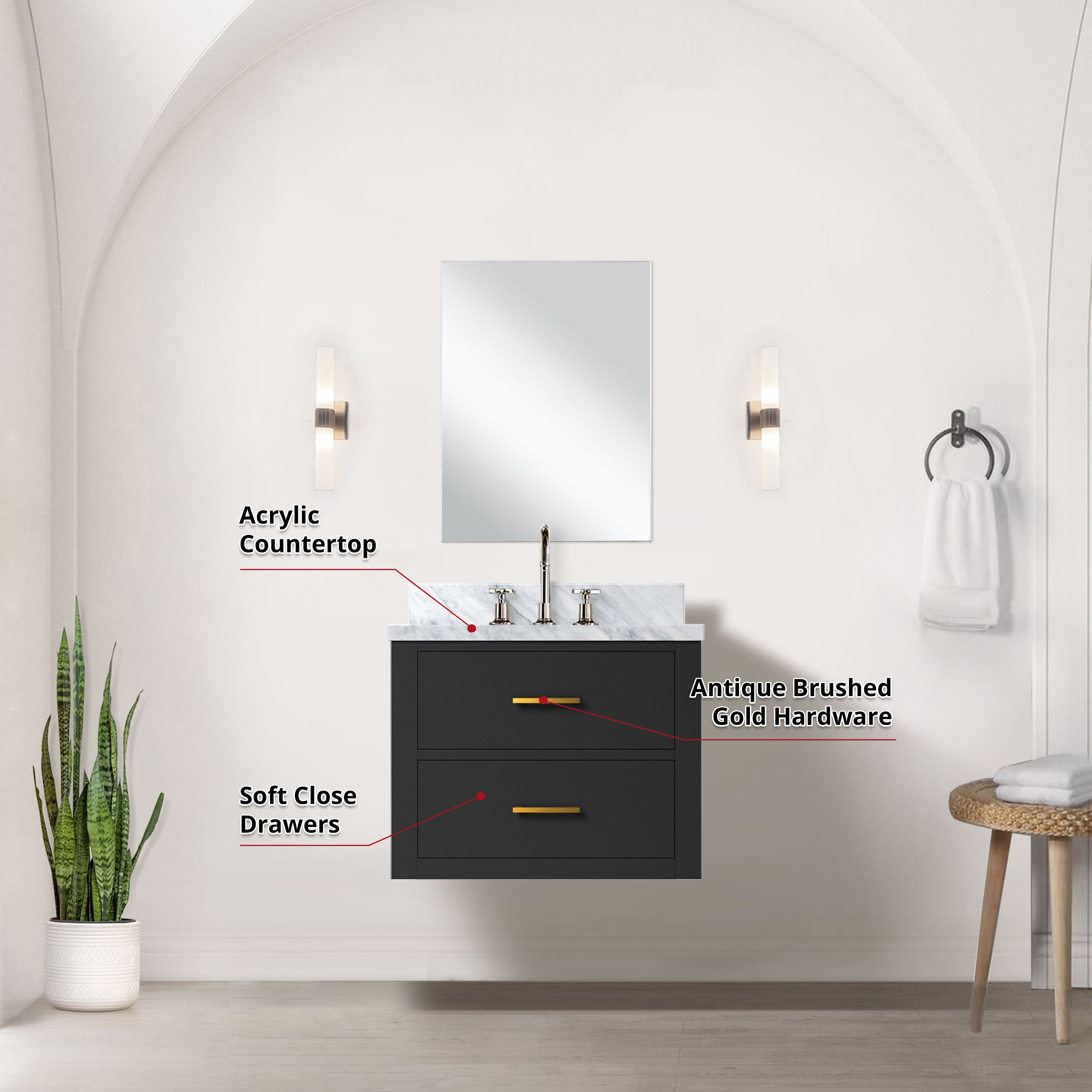 black vanity