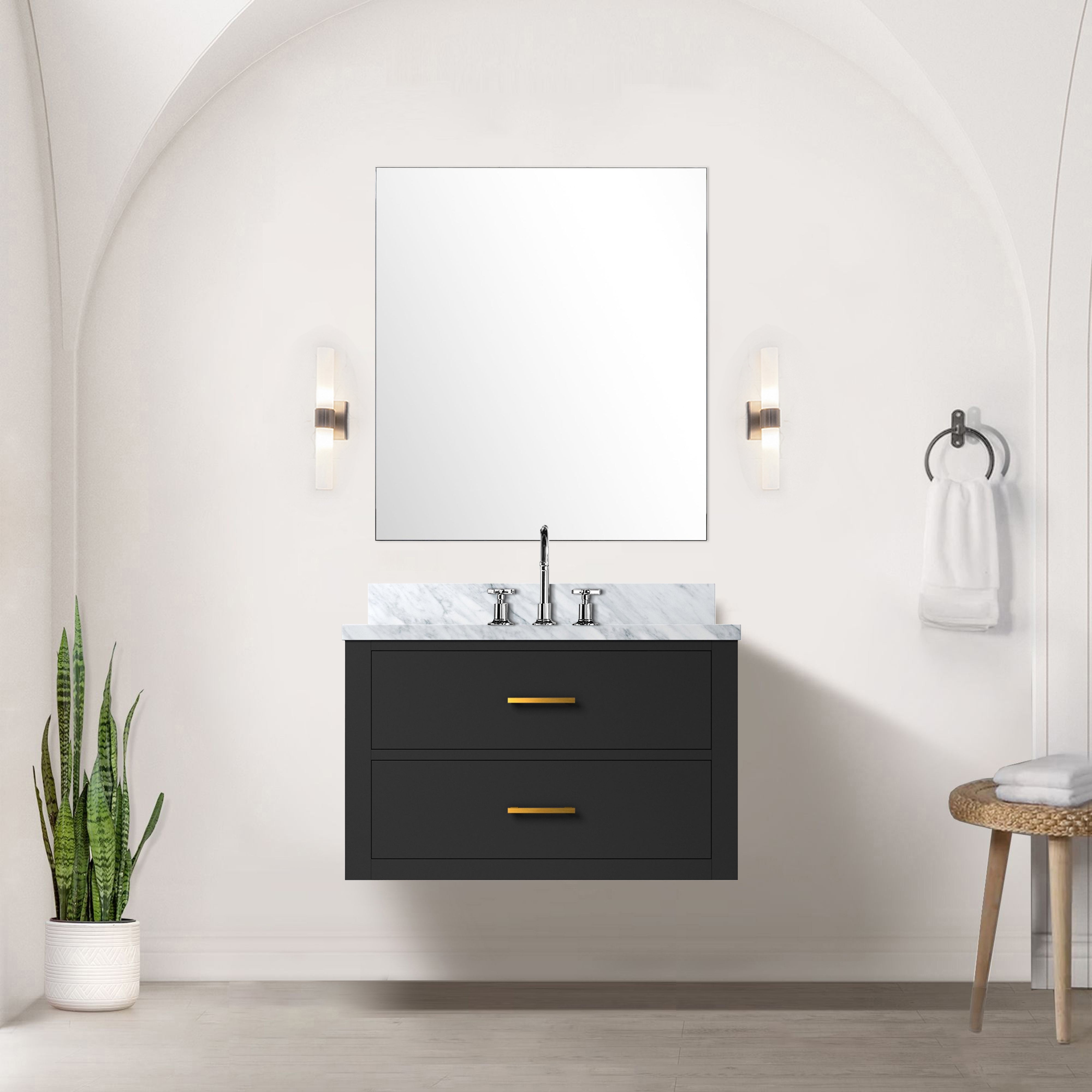 black vanity