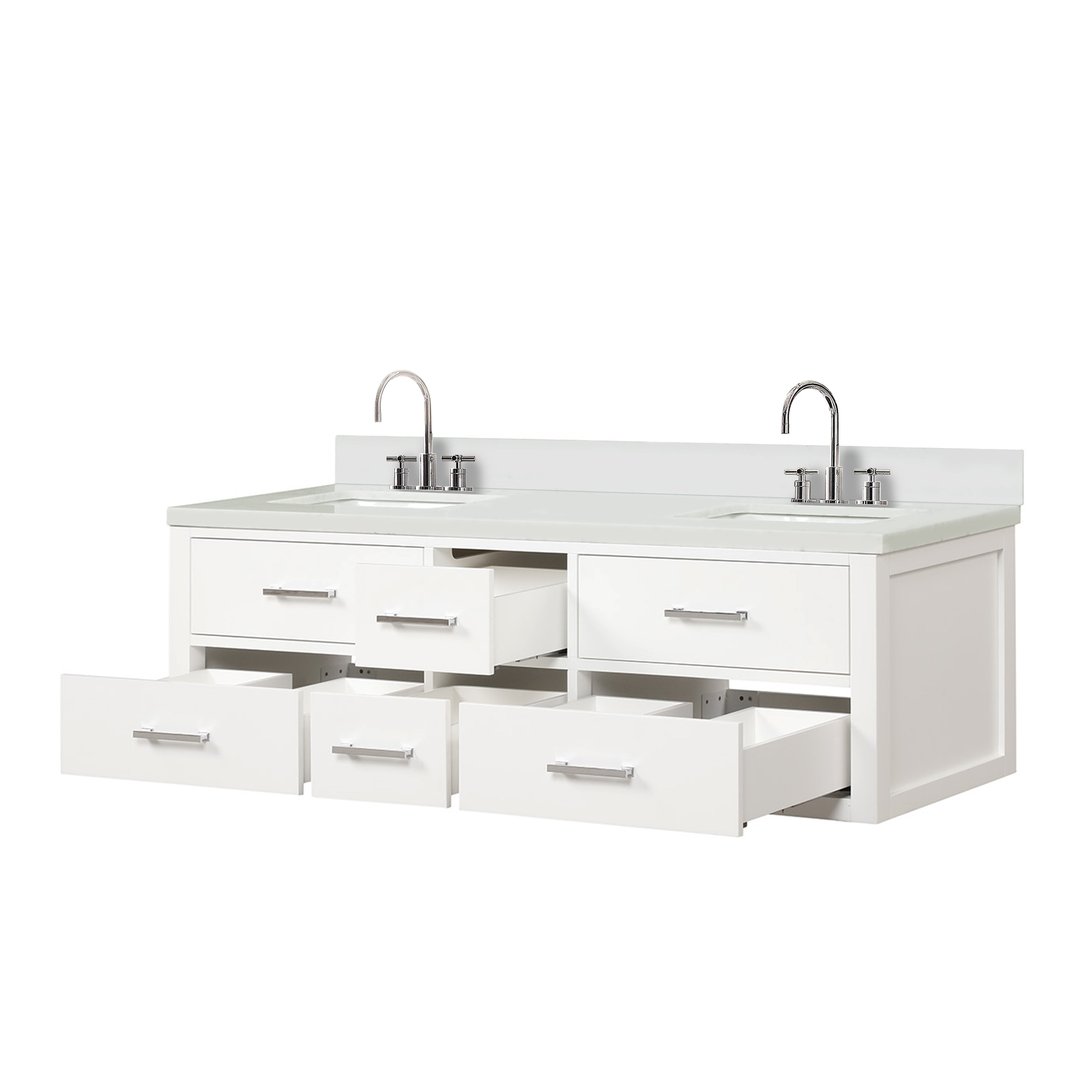 Lexora Castor 60 in W x 22 in D Double Bath Vanity