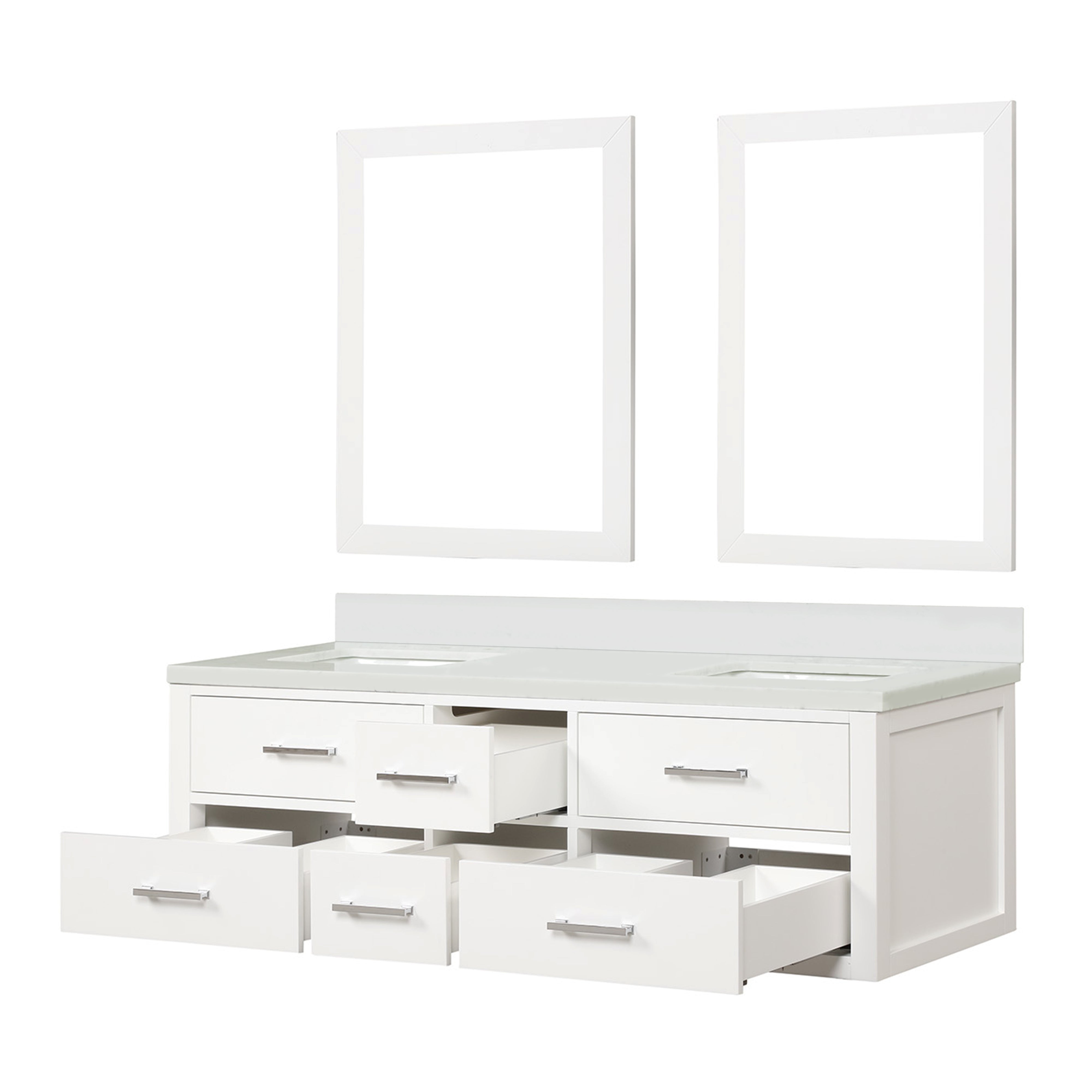 Lexora Castor 60 in W x 22 in D Double Bath Vanity
