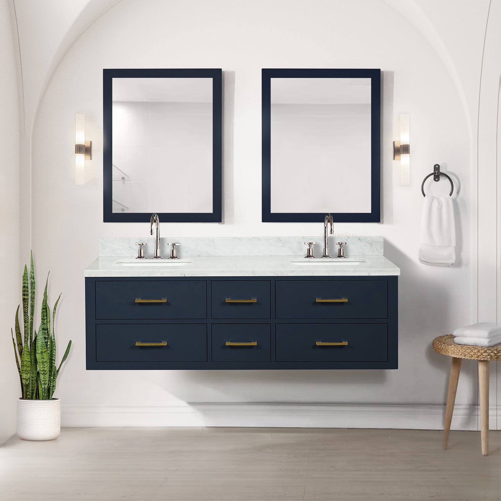 blue vanity
