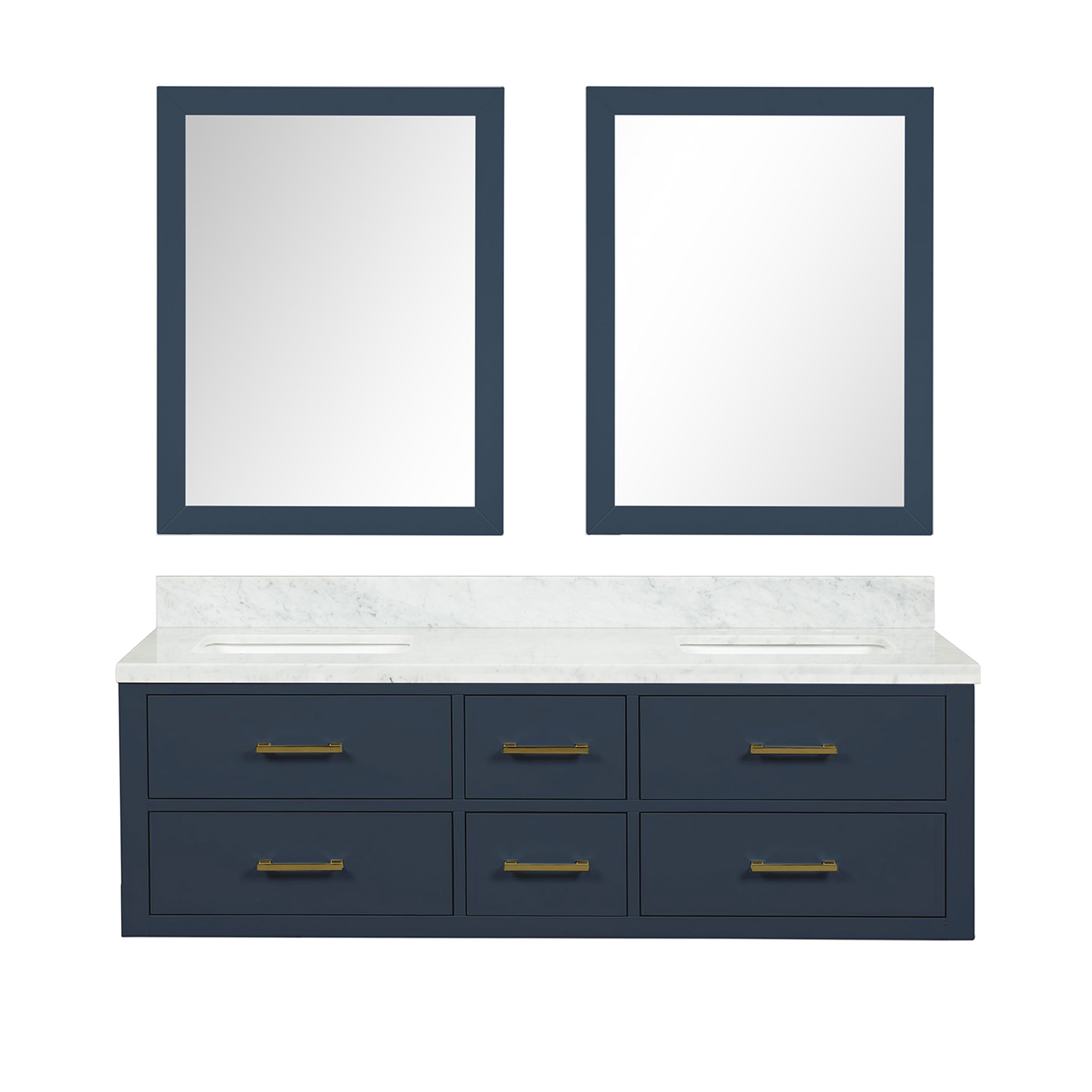 Lexora Castor 60 in W x 22 in D Double Bath Vanity